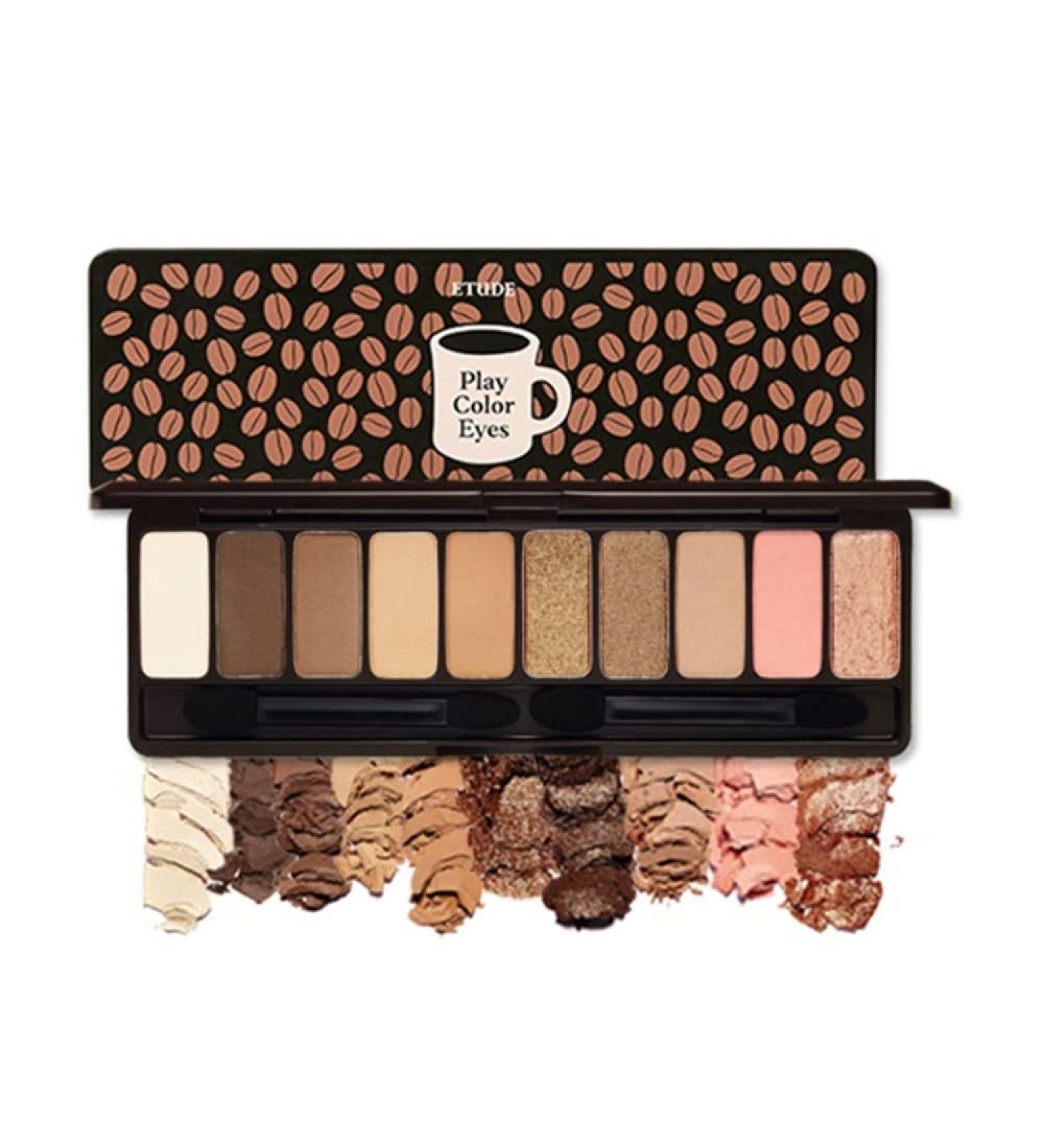 ETUDE Play Color Eyes In the Caf (21AD) | Vivid 10 Color Eye Shadow Palette for Stunning Coffee-Inspired Eye Makeup | Kbeauty Essential - Buy Online on GoSupps.com