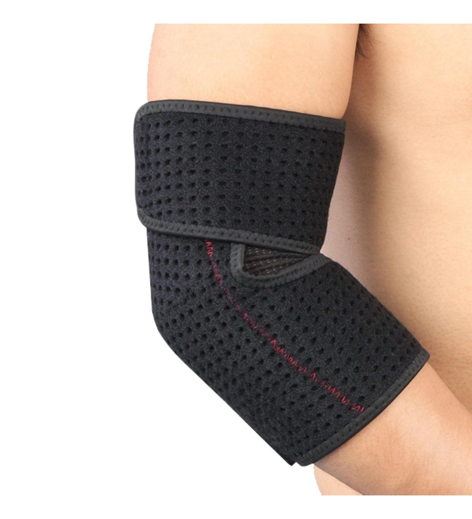 Adjustable Elbow Brace - Support for Tennis Elbow Tendonitis & Weightlifting - 62cm Black Arm Stabilizer - Buy Online on GoSupps.com