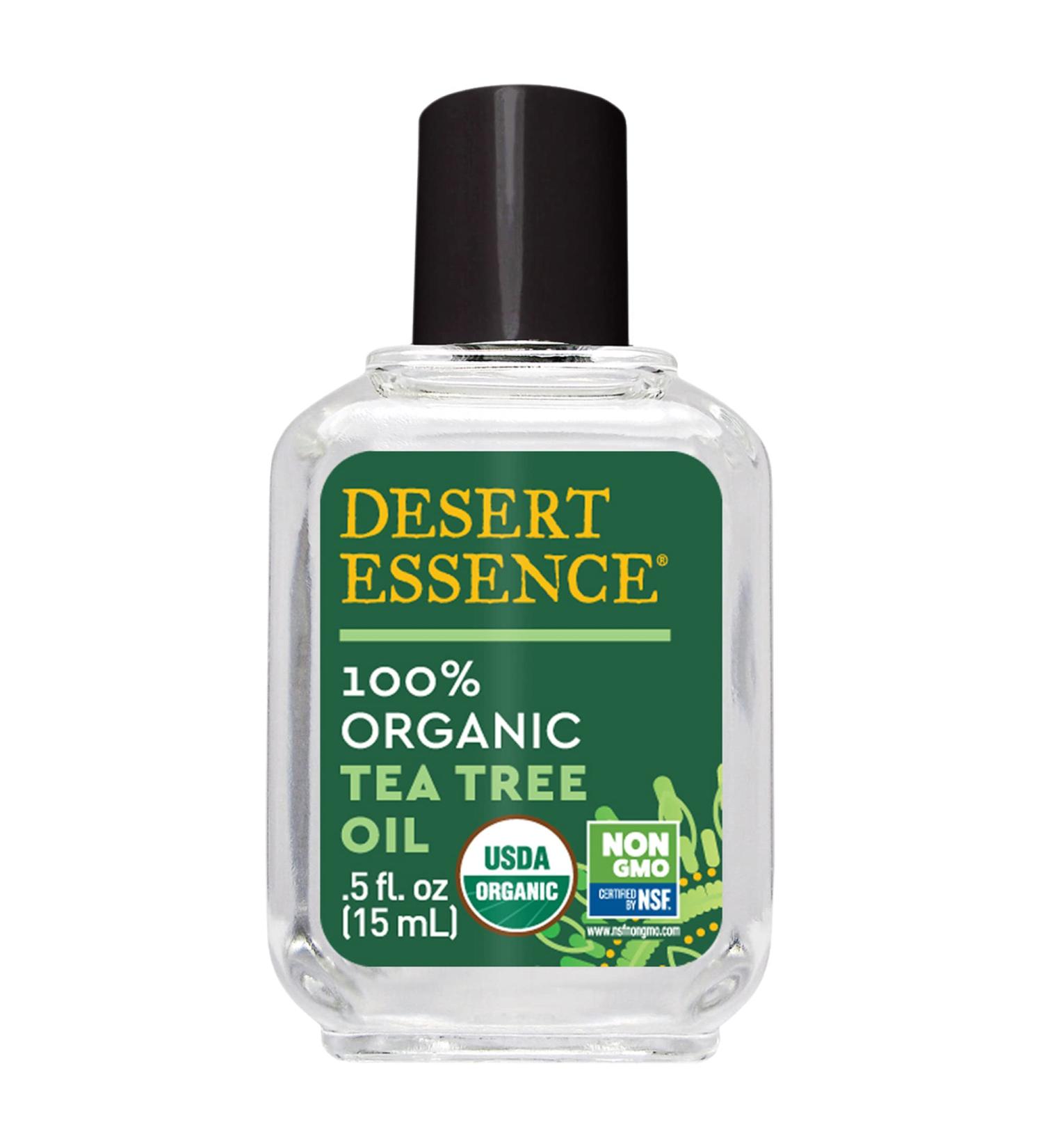 Desert Essence Organic Tea Tree Oil 0.5 fl oz - Antiseptic, Deep Cleansing, Therapeutic Grade Skincare for All Skin Types - Acne Treatment, Paraben-Free - Buy Online on GoSupps.com