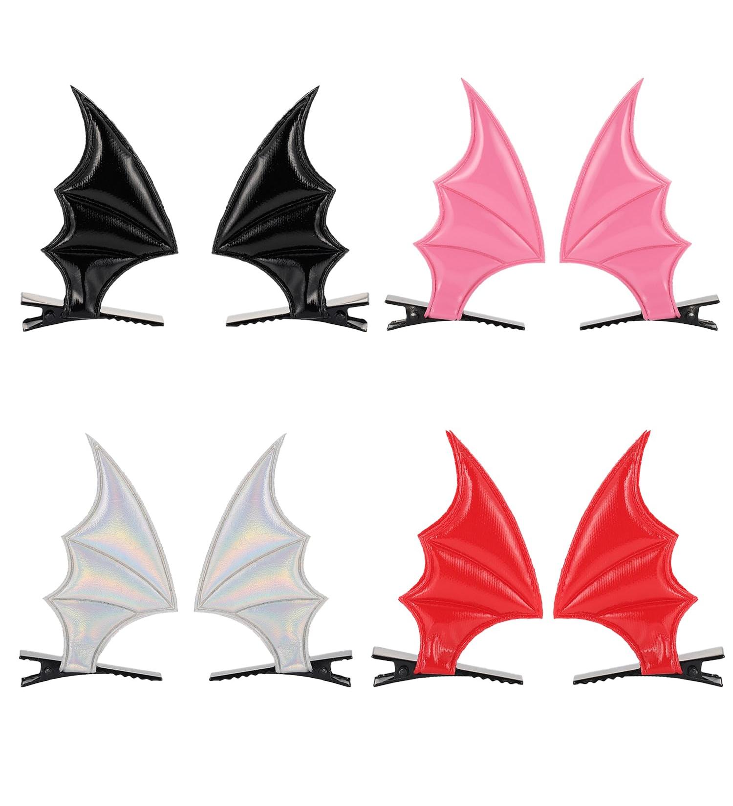 Miaija 8Pieces Halloween Bat Hair Clip Cartoon Bat Wing Hair Clip Demon Cosplay Decoration Costume Accessories for Girls Women Halloween Party Fancy Hair - Buy Online on GoSupps.com