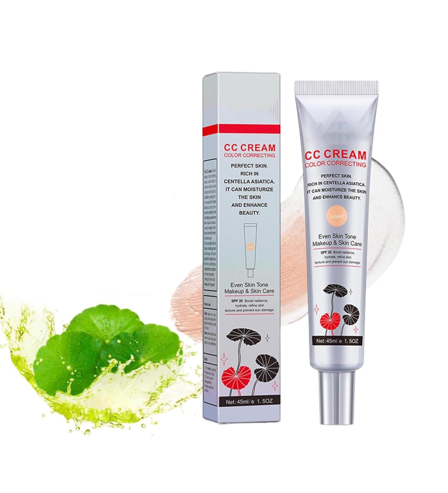 Cc Color Correcting Cream with Centella Asiatica Redness Corrector for Face Lightly Tinted Cream with Centella Asiatica Facial Care Improves Complexion and Moisturizes (Dark) - Buy Online on GoSupps.com