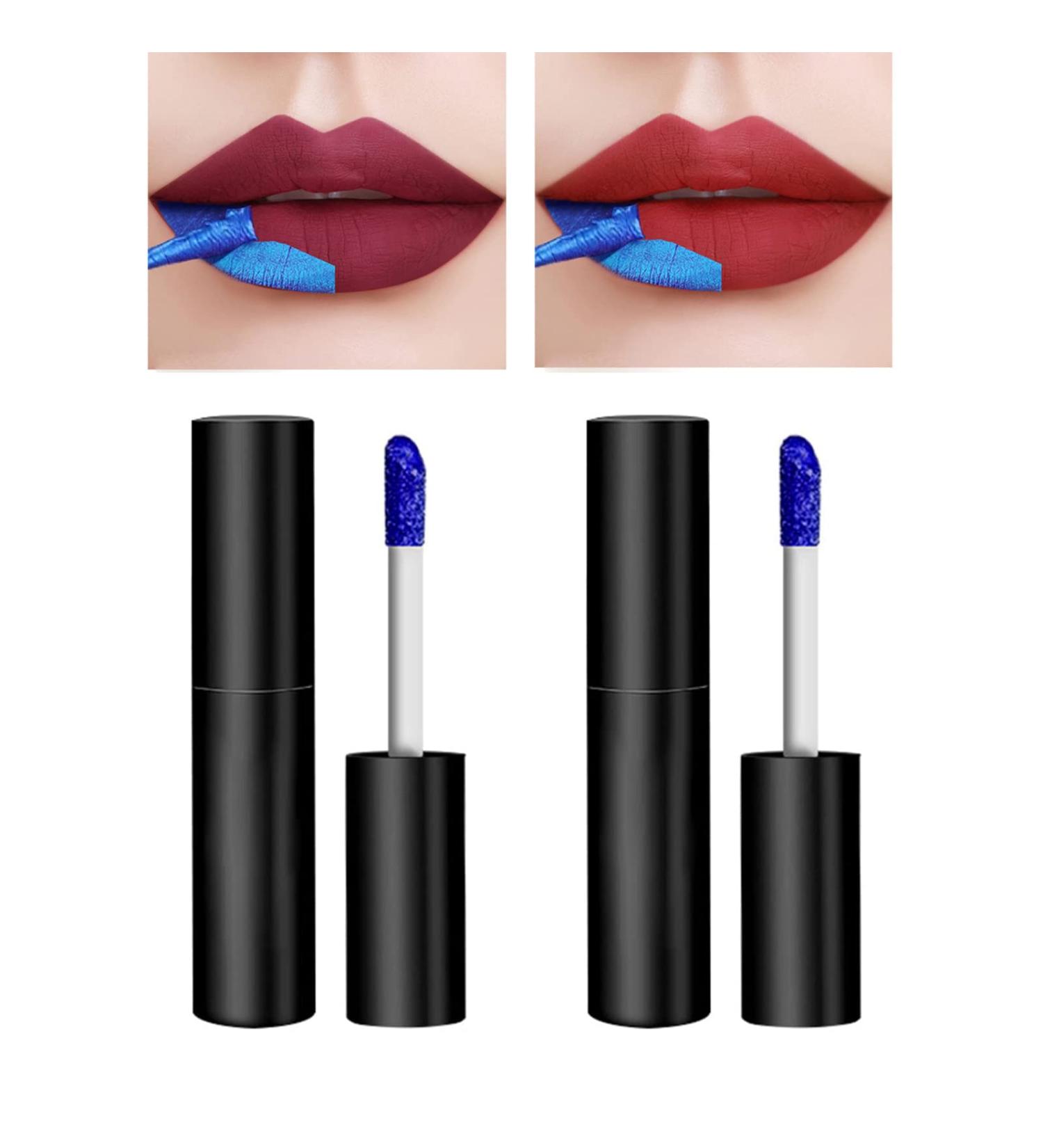 2PC Peel Off Lip Gloss Long Lasting Lip Tint | Matte Lipstick Waterproof Stain Set for Women & Girls - Buy Online on GoSupps.com
