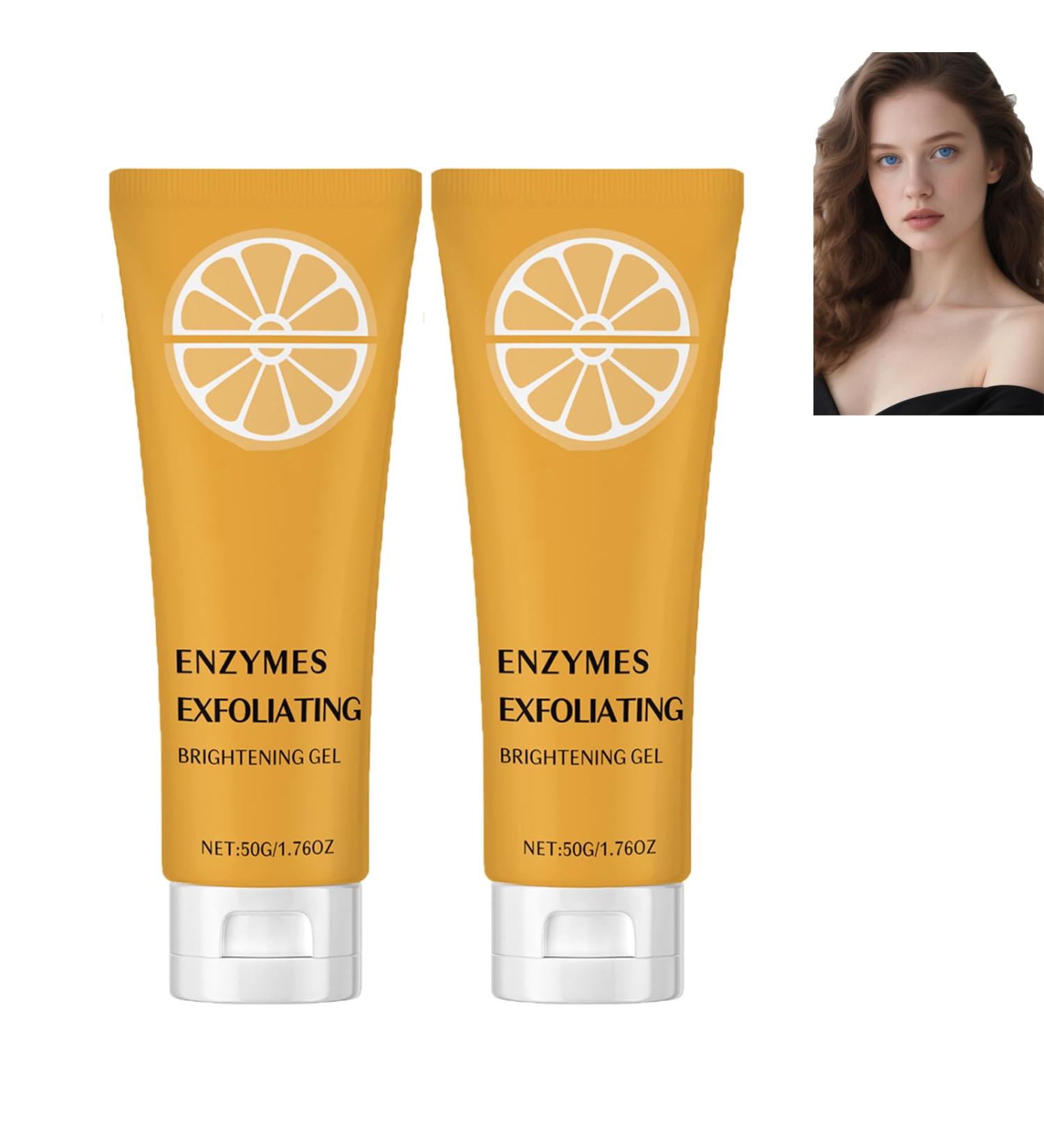  homomdy Orange enzyme exfoliating gel for face and body gentle purifying exfoliating gel brightens and softens skin cleanses pores and blackheads moisturizes and hydrates fragrance - Buy Online on GoSupps.com