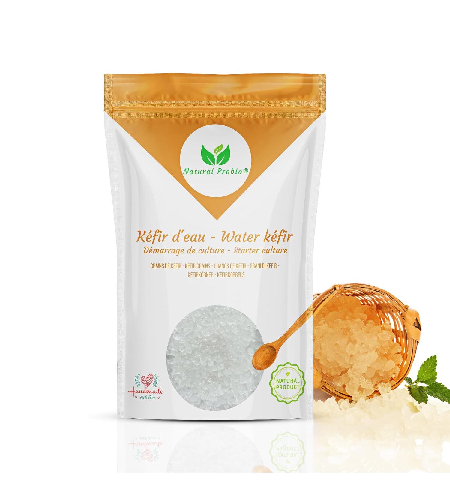 Natural Probio K fir d'eau - Kit de d marrage de Culture - Grains de kefir de Fruit + Notice compl te Recette et Conseils + Acc s Ebook Biblioth que Recettes 60g - Buy Online on GoSupps.com