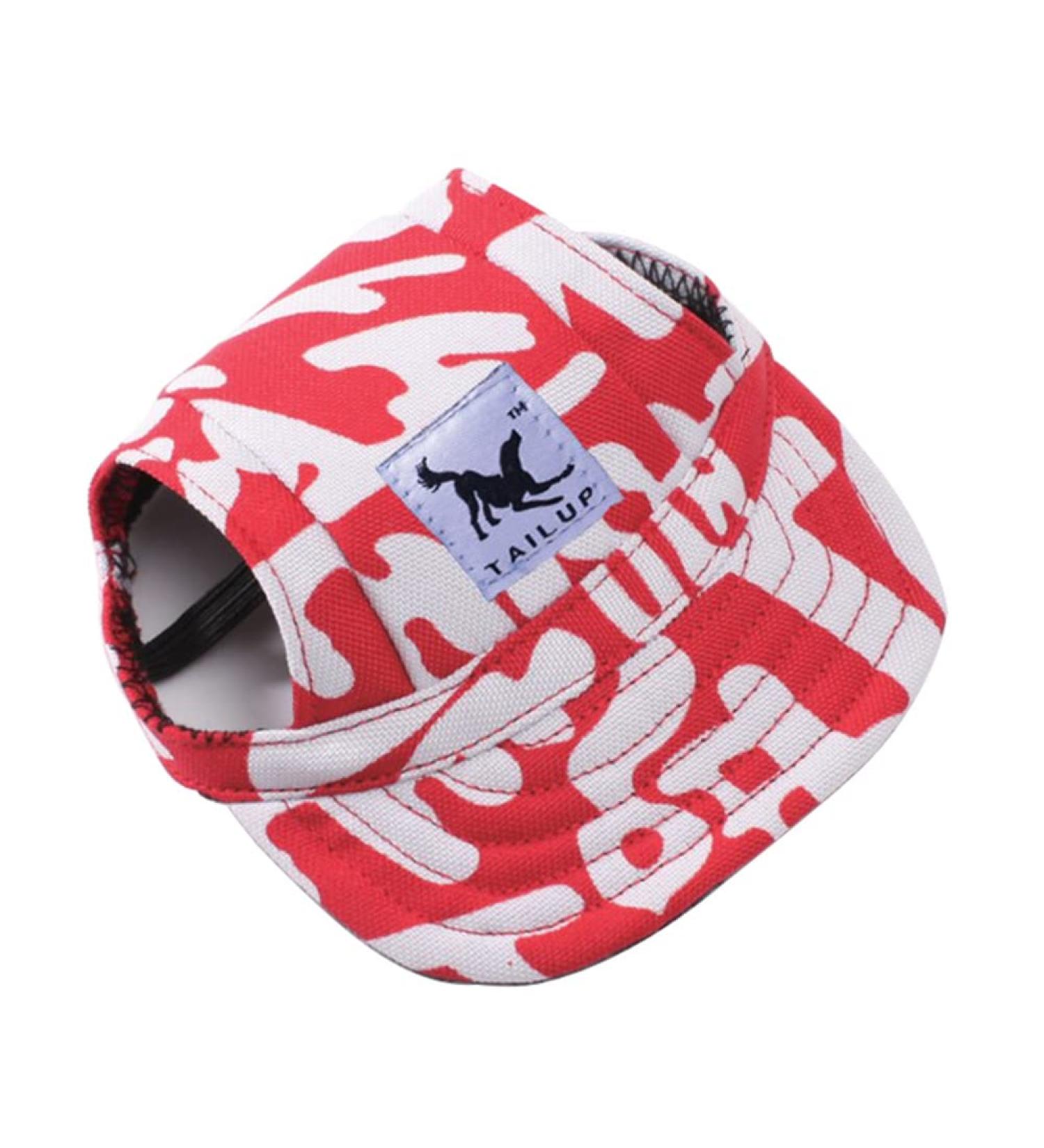 Premium Dog Baseball Cap - Adjustable Sun Protection Hat for Pets | XL White Red - Buy Online on GoSupps.com