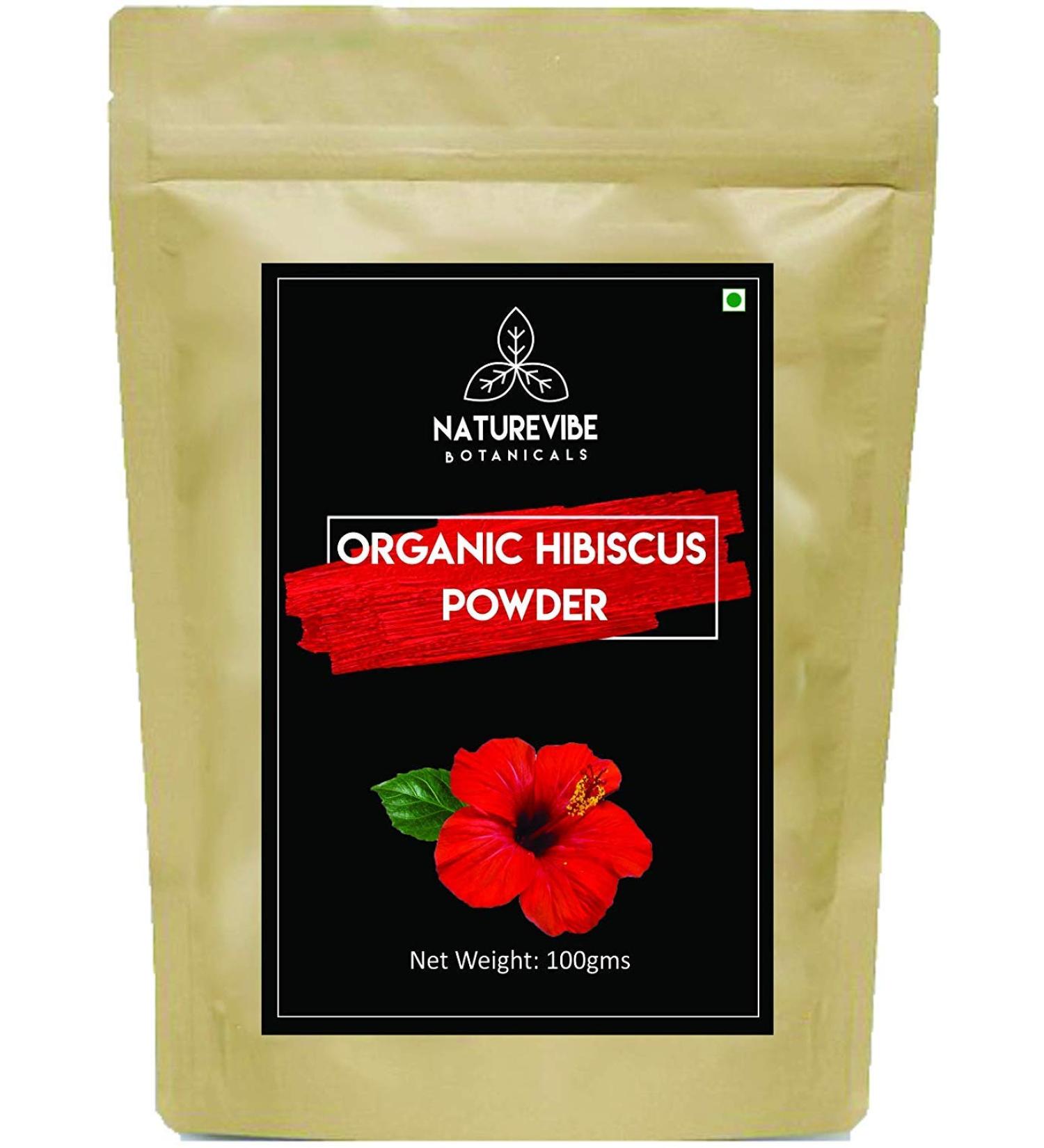 ECH Naturevibe Botanicals Organic Hibiscus Powder 100gms - Buy Online on GoSupps.com