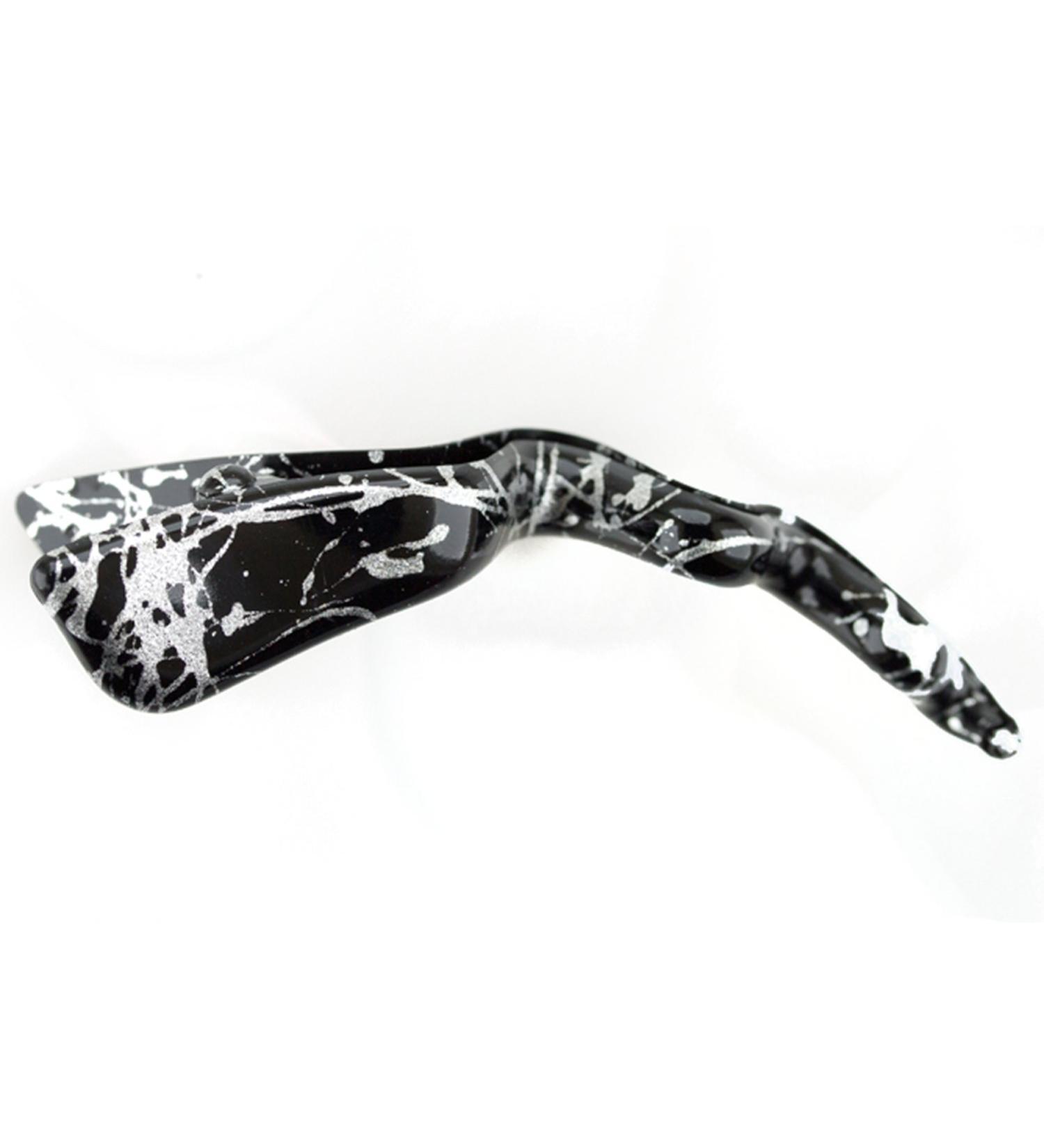 Wave Hair Clip Mini - Black Silver Thread 9cm | Made in Germany | WeLoveBeads - International Shipping - Buy Online on GoSupps.com