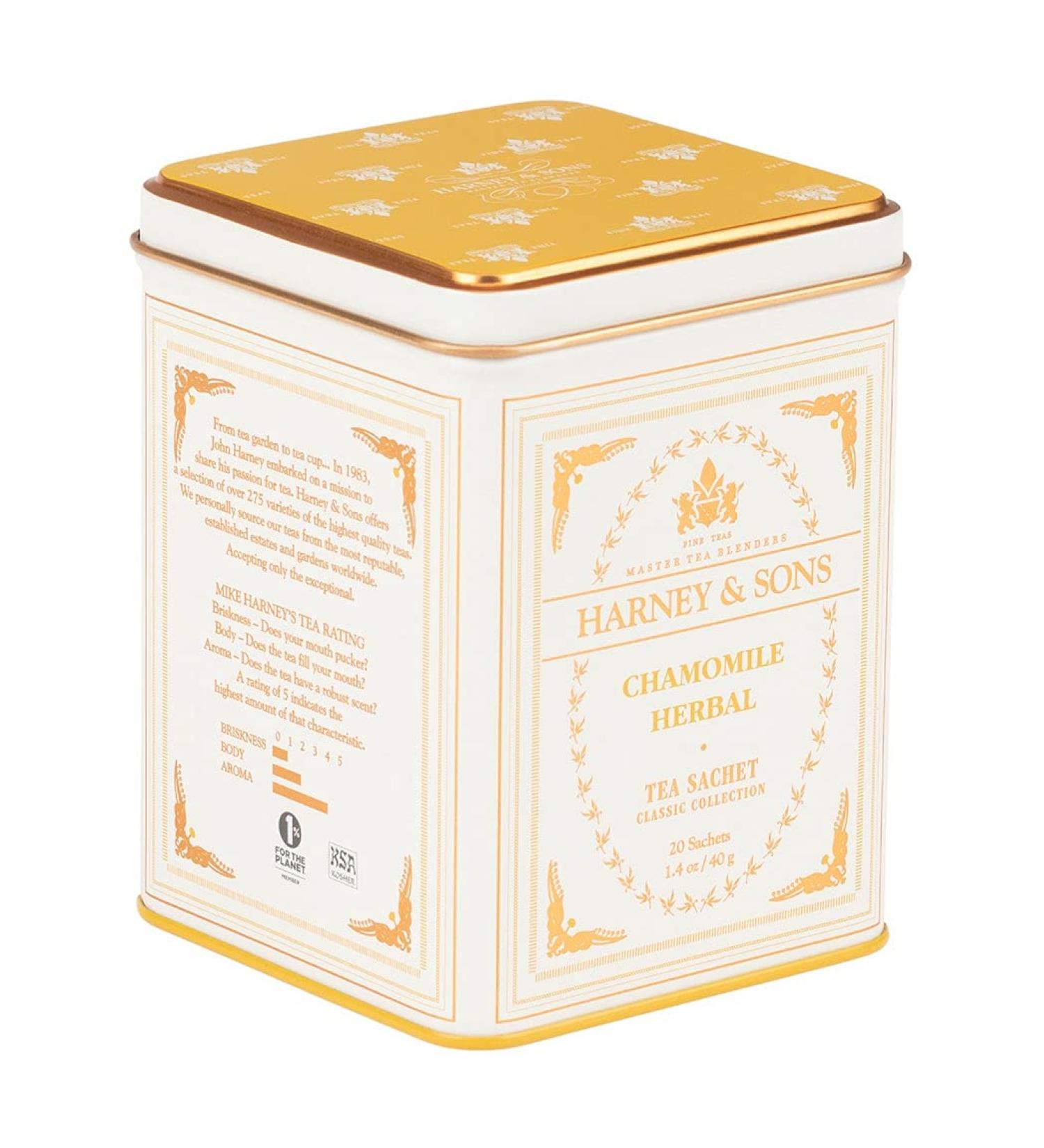 Harney & Sons Chamomile Herbal Tea - 20 Sachets (0.9 oz) | Premium Quality - Buy Online on GoSupps.com