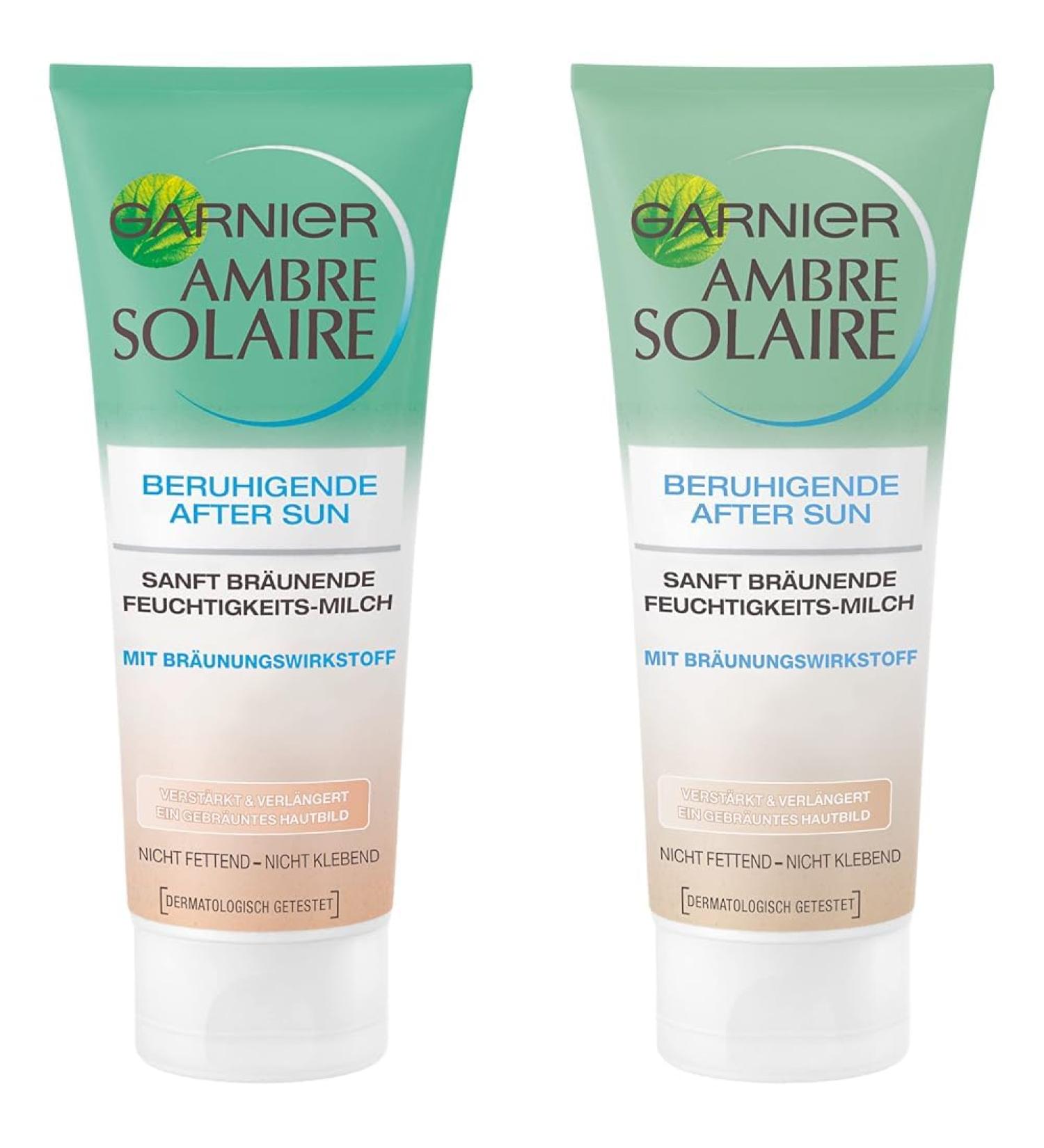 Garnier Ambre Solaire After Sun Tanning Moisturising Milk 200ml - Soothing & Hydrating | Pack of 2 for Radiant Skin - Buy Online on GoSupps.com