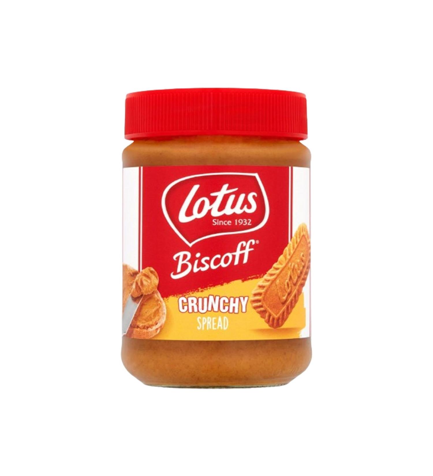 Lotus Biscoff Crunchy Original Caramelised Spread | Crunchy-Delicious Biscoff-Spread | Vegan Friendly Nut Free - Pack of 1 x 380g - Buy Online on GoSupps.com