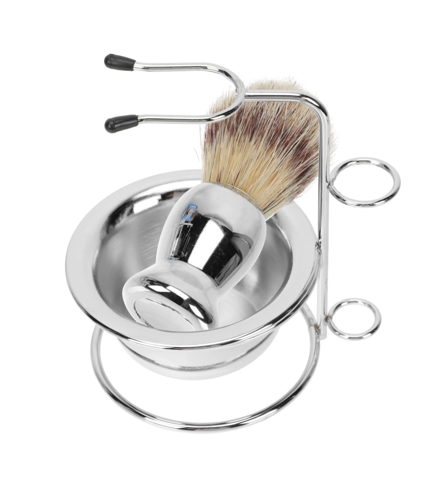 Angoily Men's Beard Care Set - Stainless Steel Barts Branch Bristle Razor Brush & Shaving Kit for Perfect Grooming - Buy Online on GoSupps.com