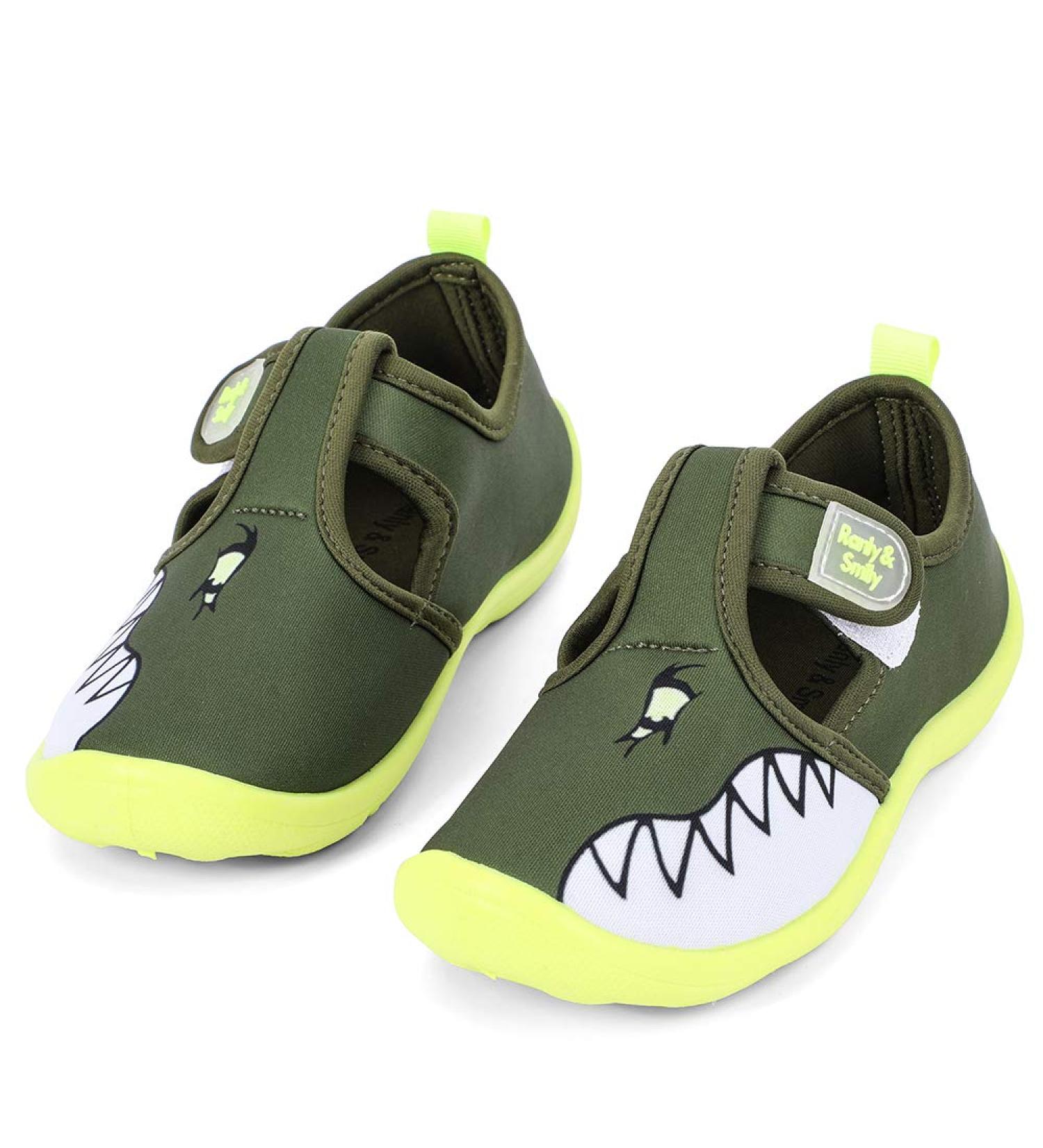 Nerteo Boys Girls Cute Aquatic Water Shoes | Olive/Shark | Size 10 Toddler - Buy Online on GoSupps.com