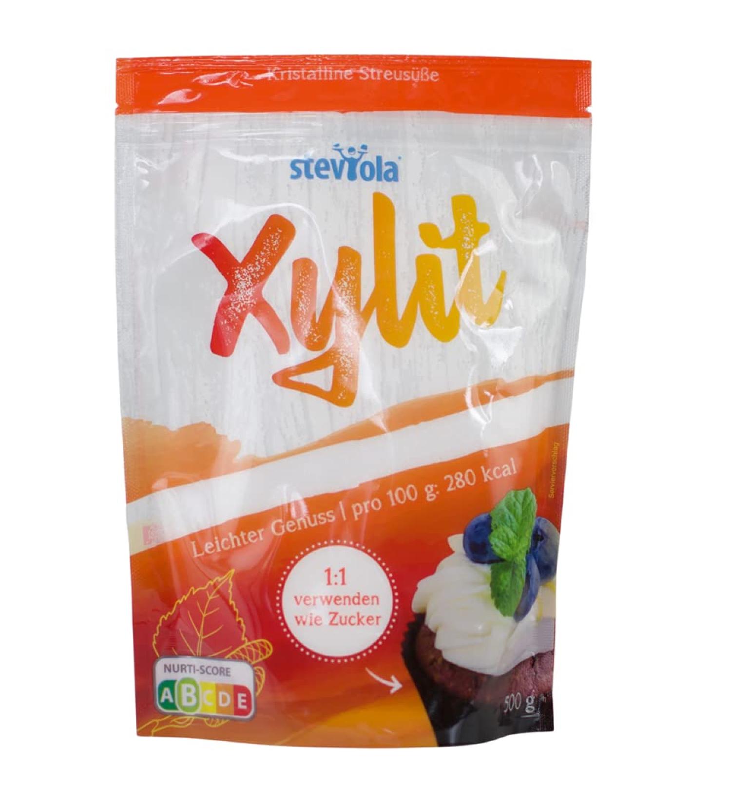 Steviola Xylitol - Birch Sugar 500g | Vegan Lactose-Free Sweetener for Food & Drinks | Sugar-Free Sweetness - Buy Online on GoSupps.com