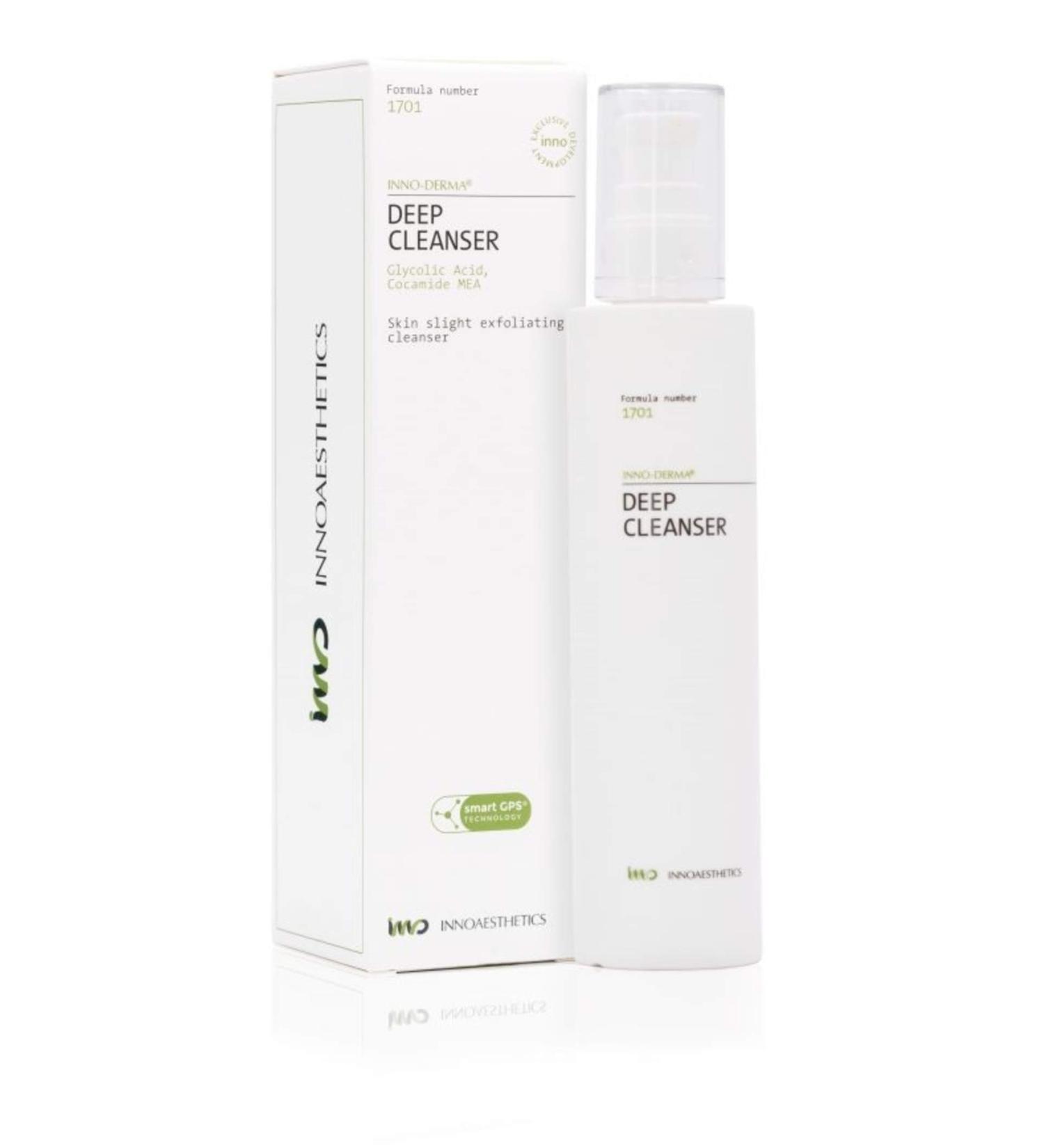 INNOAESTHETICS Deep Cleanser with Glycolic Acid for Oily/Combination Skin - Boost Collagen & Clear Complexion | Buy Internationally - Buy Online on GoSupps.com