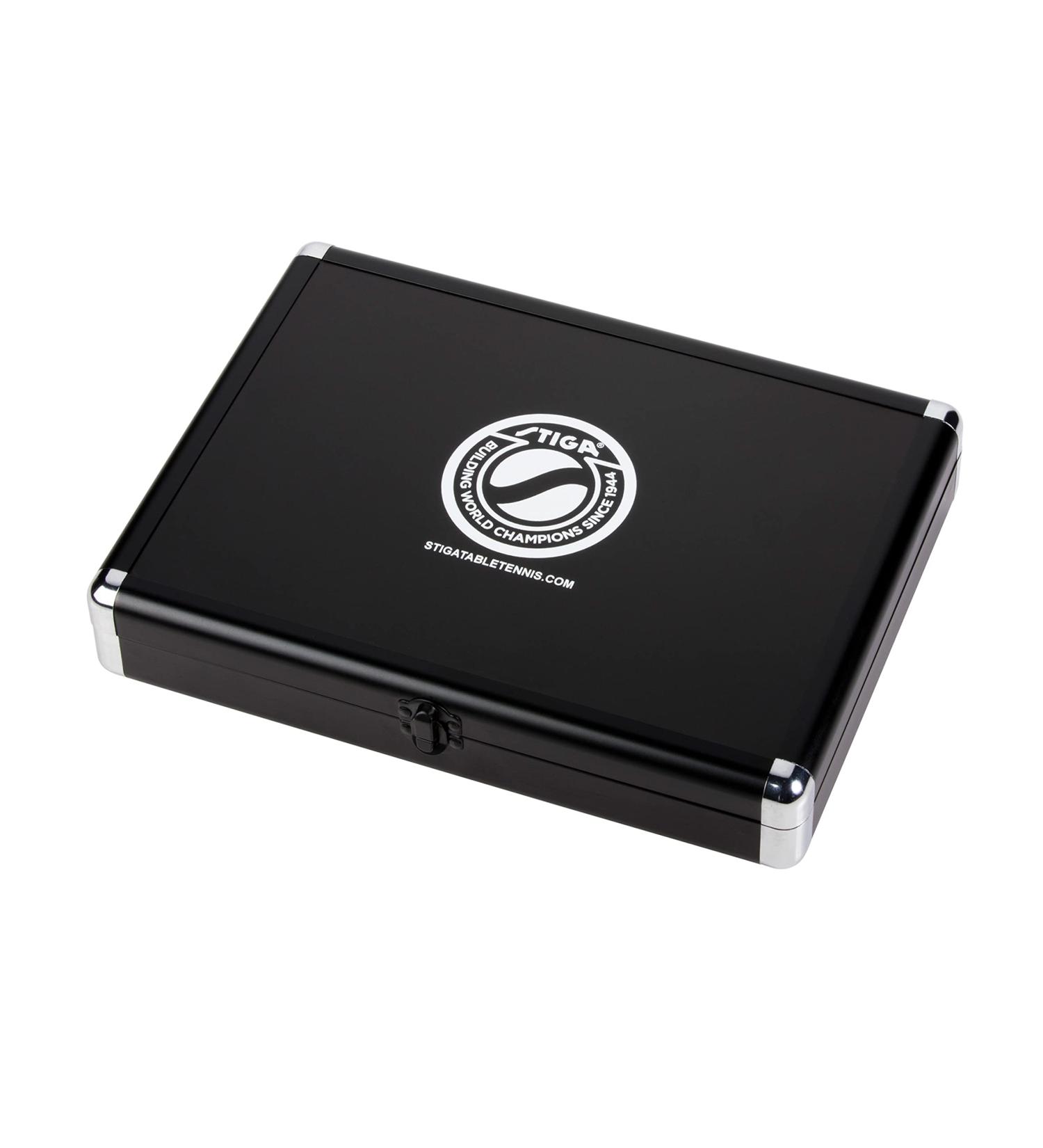STIGA Padded Aluminum Ping Pong Paddle Hard Case - Stores 1 Racket and 3 Balls - Buy Online on GoSupps.com