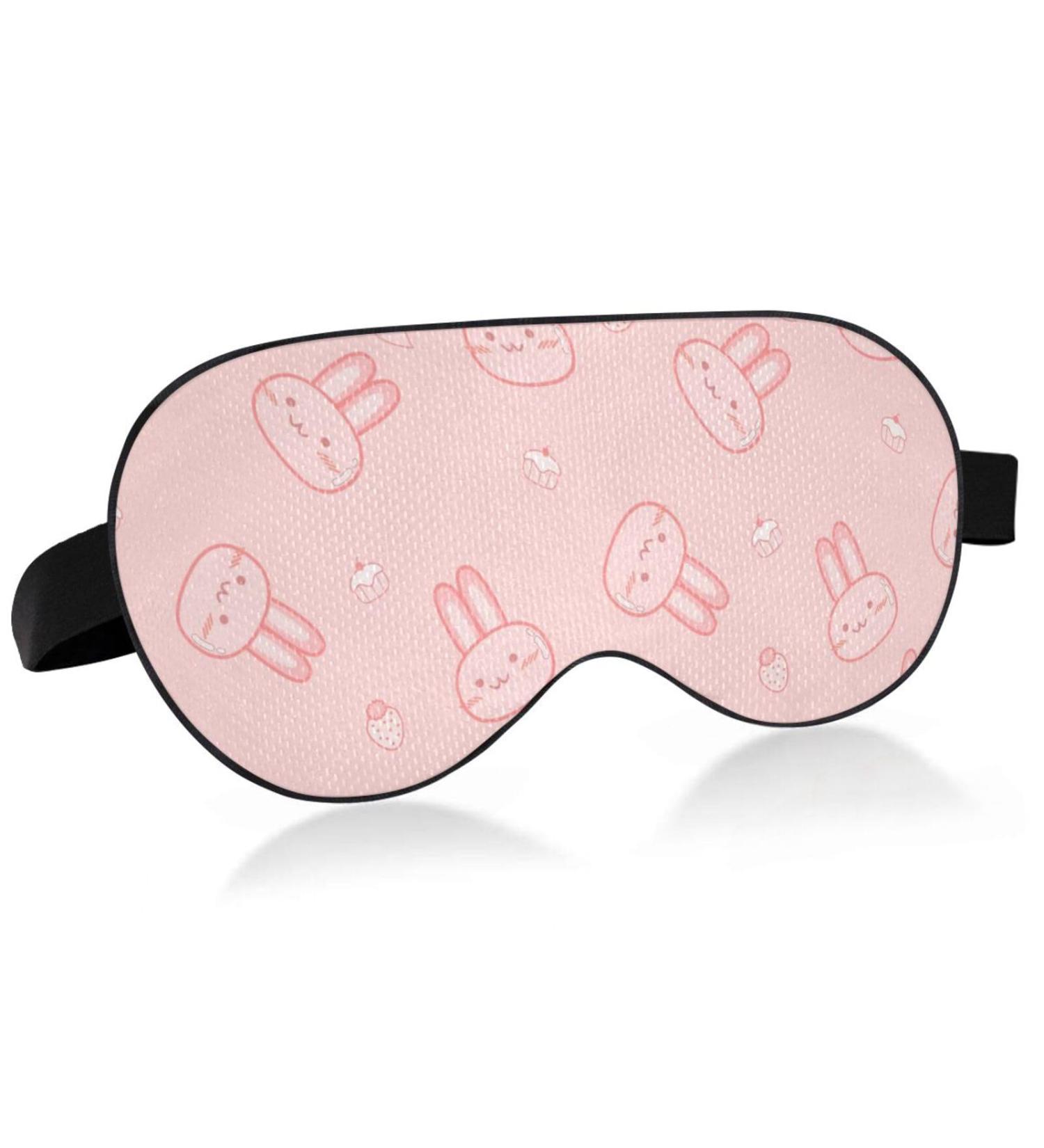 Haskirky Light Blocking Eye Mask for Adults - Breathable, Adjustable, Ideal for Travel, Yoga, Meditation, and Deep Sleep - Rabbit Cartoon Design - Buy Online on GoSupps.com