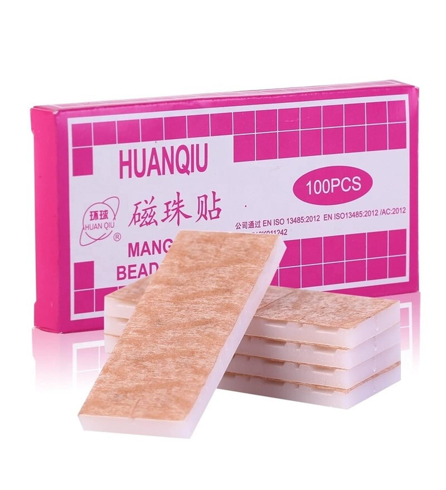 100 Pcs/Box Press Needle Sterile Gold-Plated Magnetic Therapy Auricular Ear Acupuncture Ear Seeds - Buy Online on GoSupps.com