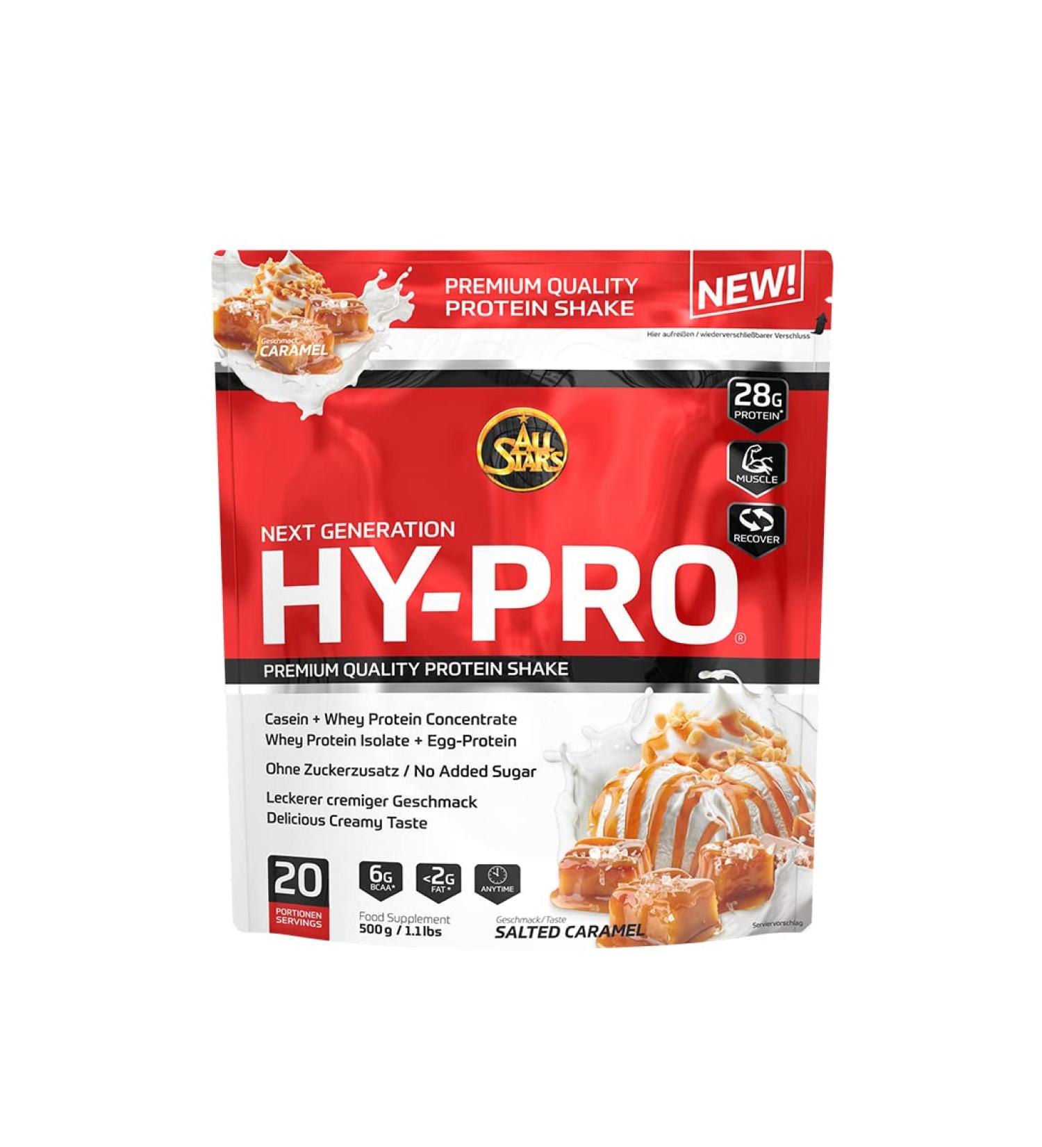 All Stars HY-PRO Protein Shake 500g - Salted Caramel | High Protein Low Sugar International Shipping - Buy Online on GoSupps.com