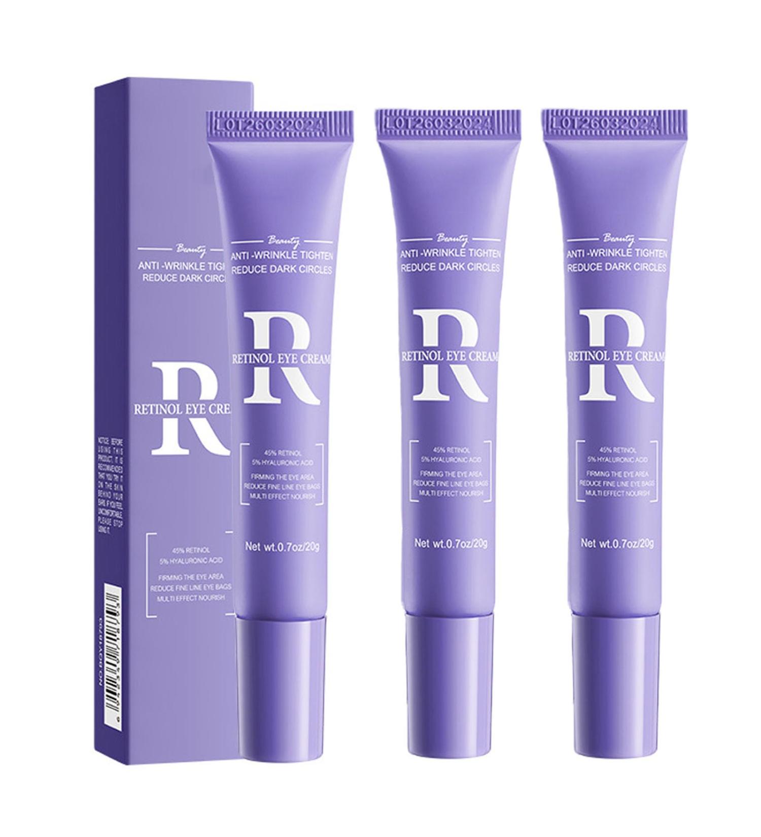 3PCS Retinol Eye Cream for Anti-Aging Anti-Wrinkle Hydrating Eye Cream with 45% Retinol and 5% Hyaluronic Acid Firming & Repair Dark Circles and Puffiness Reduce Wrinkles and Fine Lines 0.7 oz *3 - Buy Online on GoSupps.com
