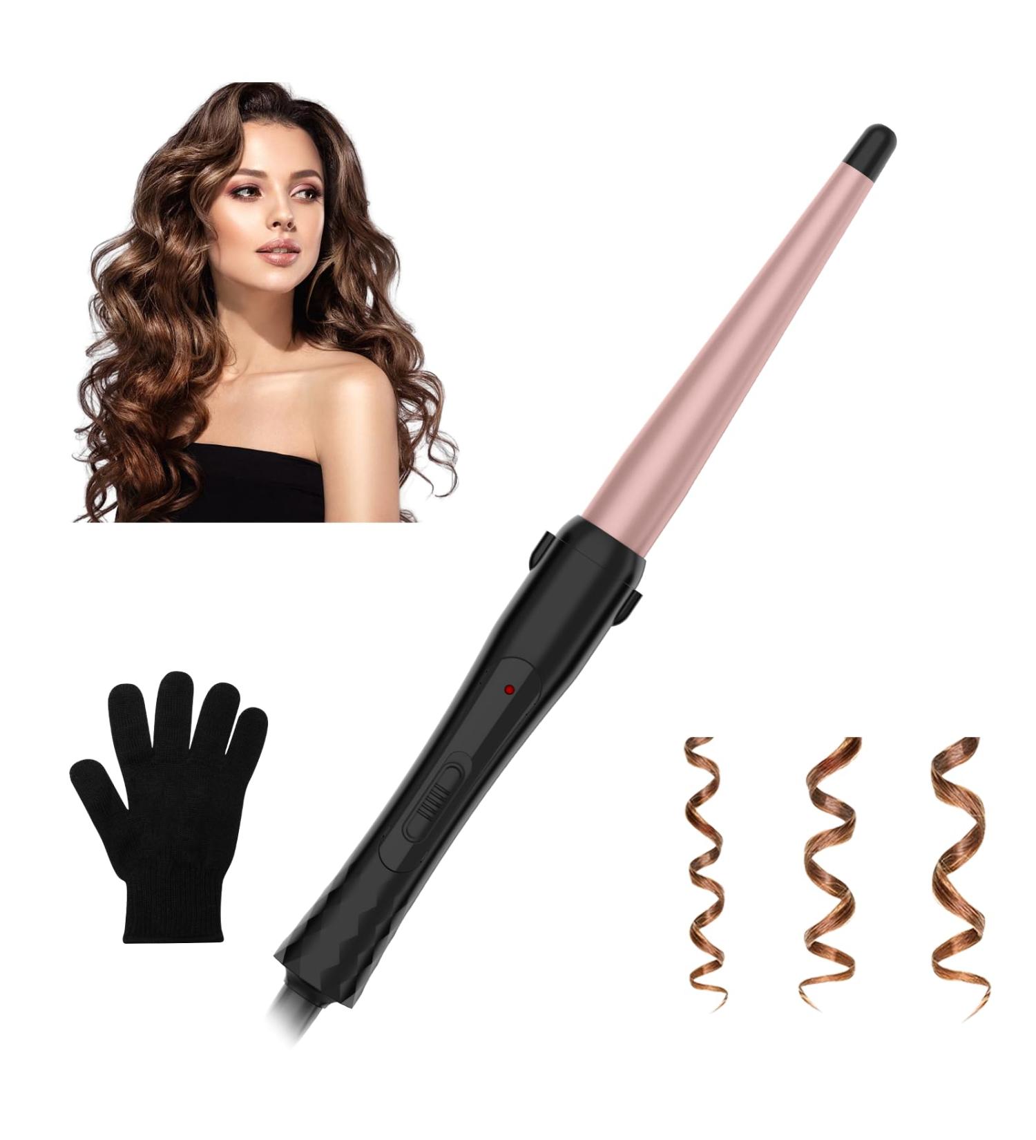 Hair Curler 25mm Hair Wand Curling Iron 1/2-1 Inch Hair Curling Wand 110-240V Instant Heating Temp Up to 410 Curling Wand Wand Curler - Buy Online on GoSupps.com
