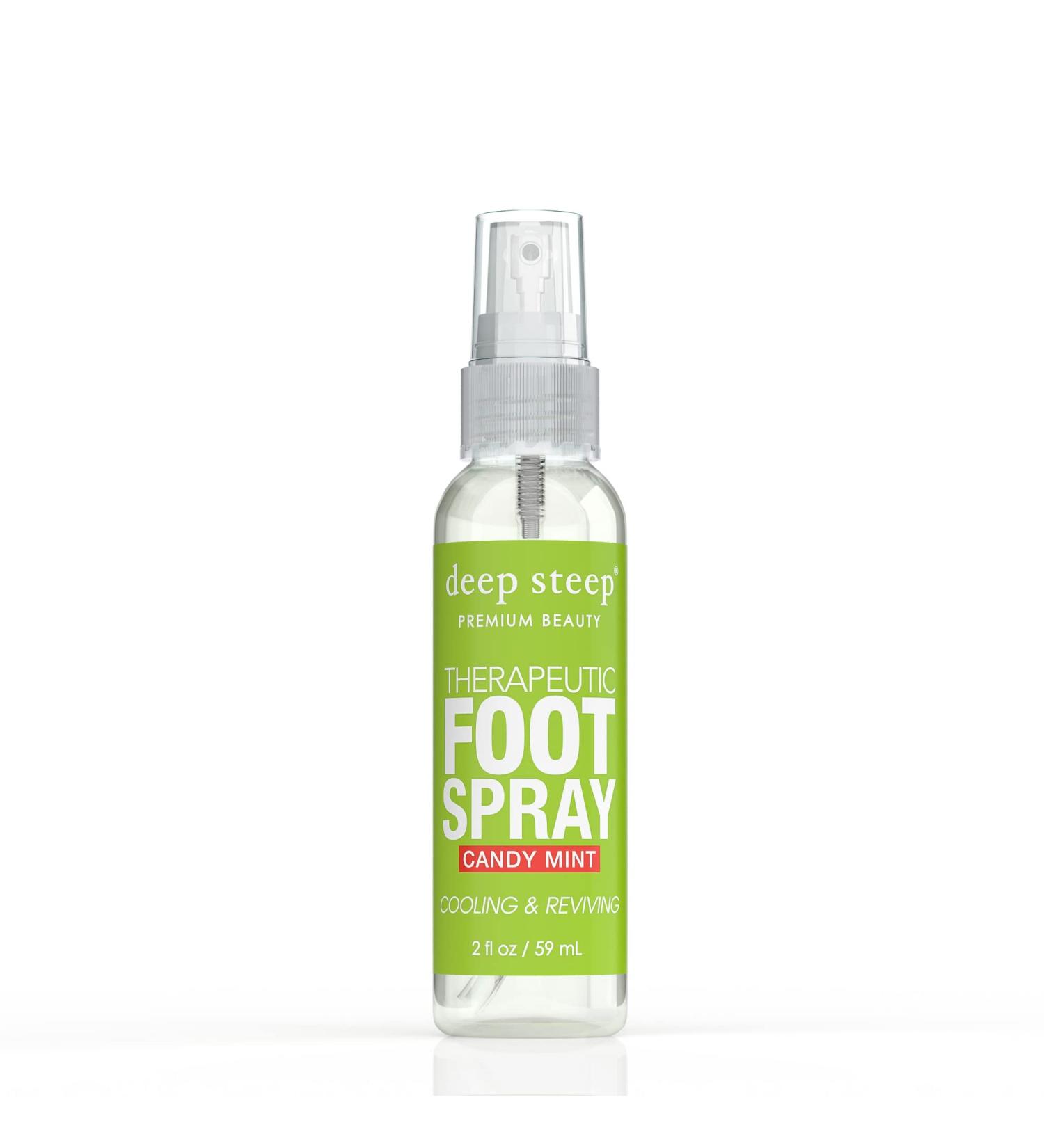 Deep Steep Therapeutic Foot Spray - Cooling Candy Mint 2oz | Soothing Relief for Tired Feet - Buy Online on GoSupps.com