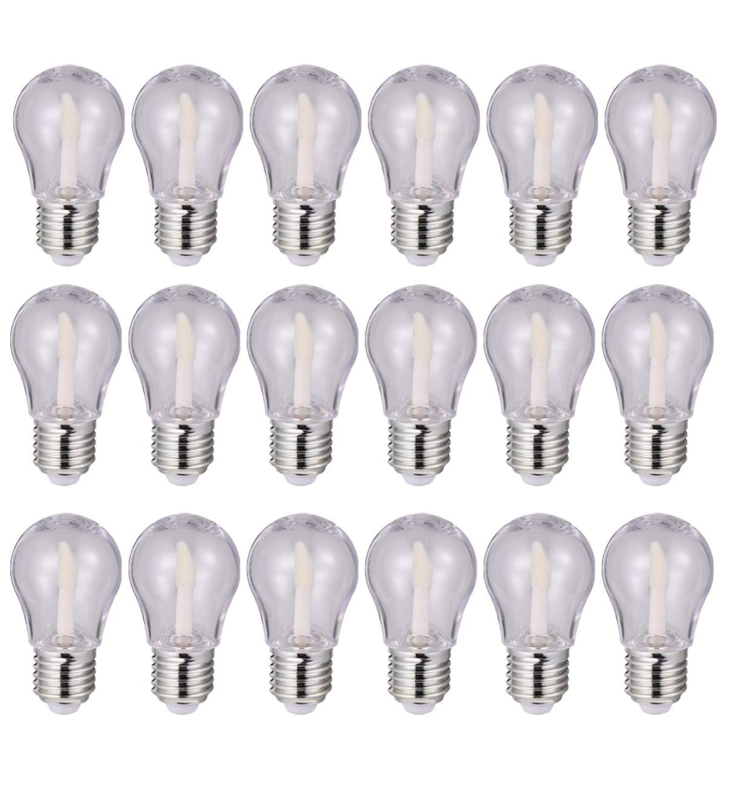 Minkissy 20PCs 6ml Refillable Lip Gloss Bottles - Transparent Light Bulb Shaped Lip Balm Tubes for DIY Cosmetics - Ideal for Girls & Women - Buy Online on GoSupps.com