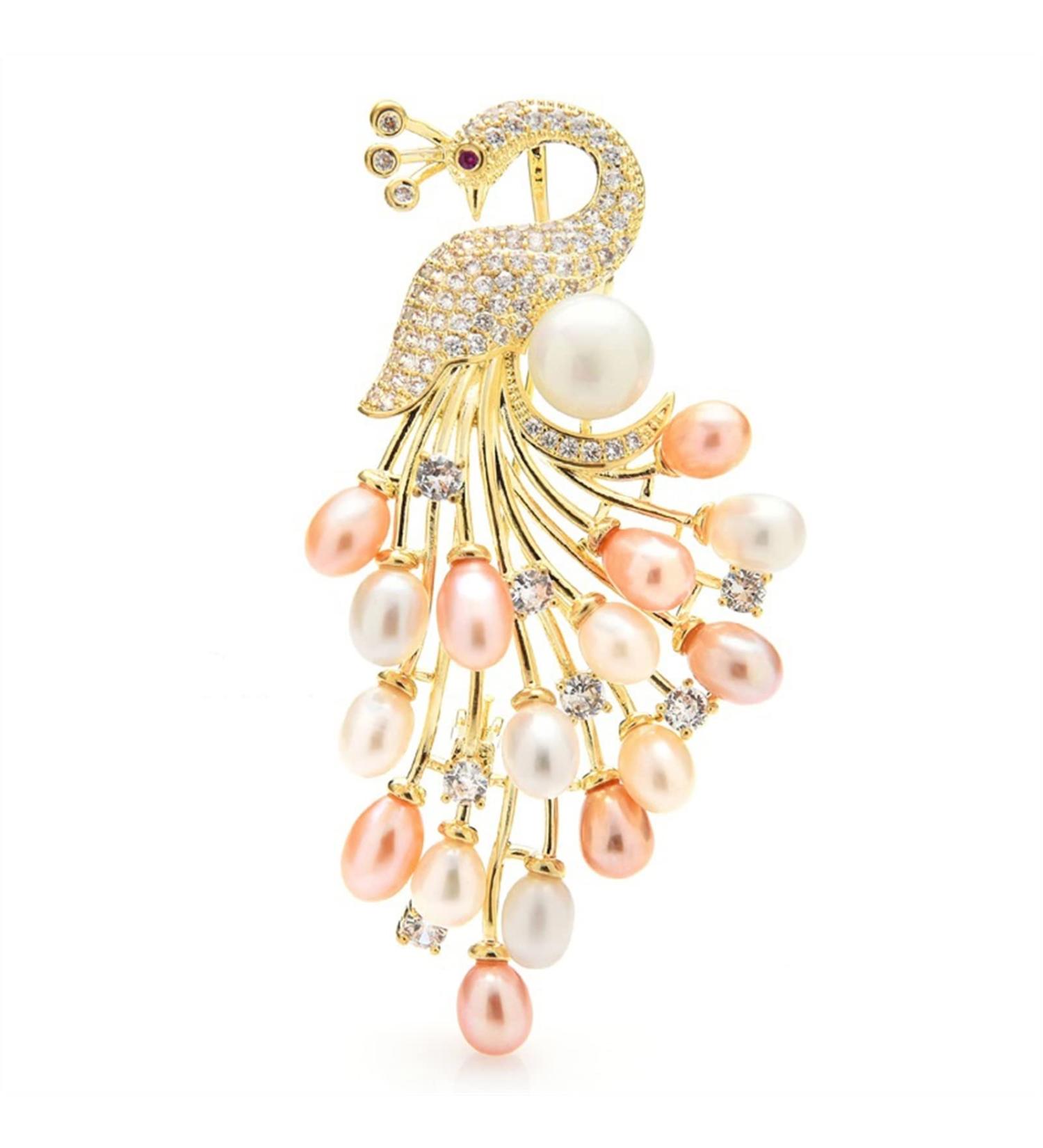 Pin Jewelry Gifts for Women Ladies Fashion Accessories Ladies Elegant Natural Peacock Brooch Wedding Party Brooch Peacock Shape Brooch Brooches & Pins - Buy Online on GoSupps.com