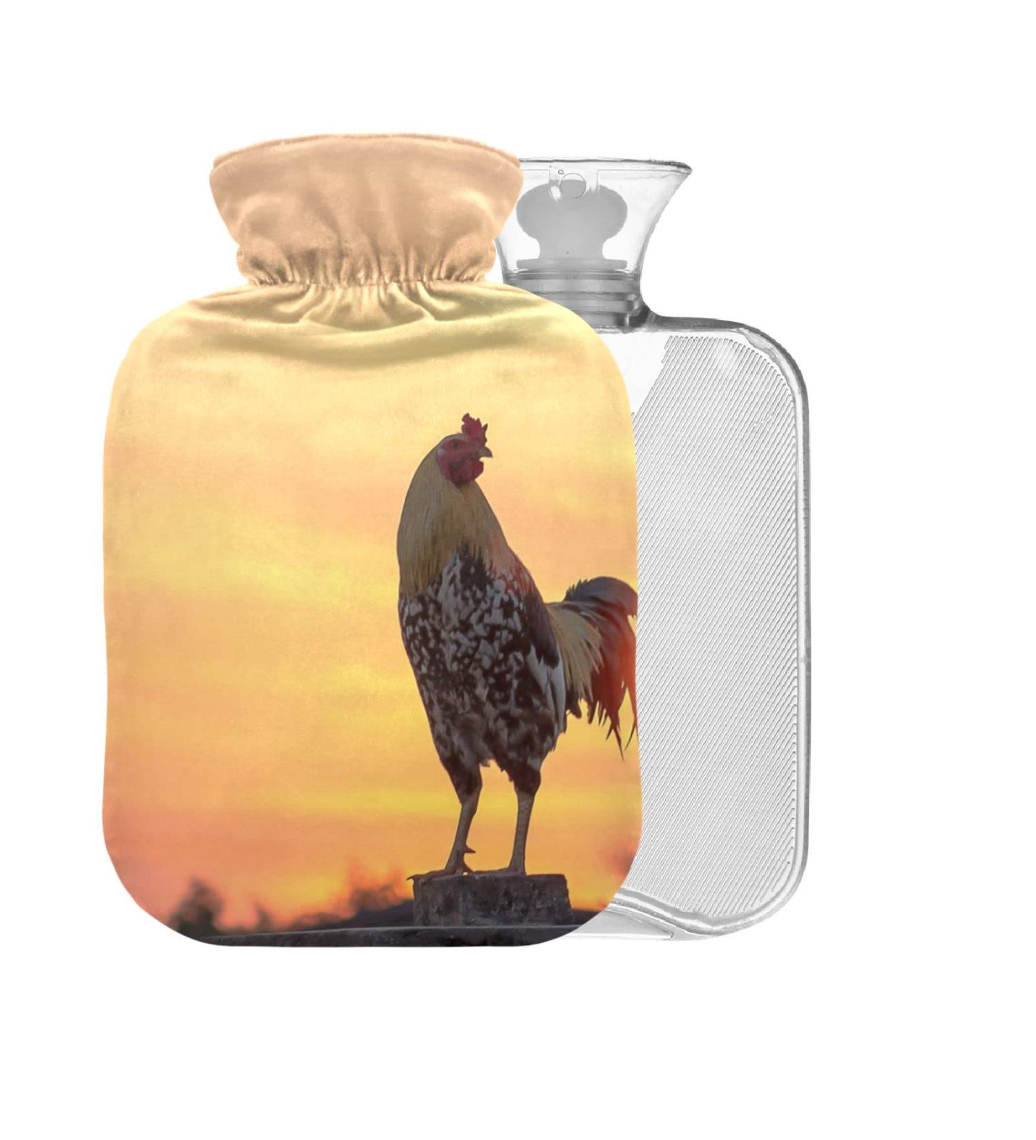 Farm Rooster Sunrise BPA-Free Hot Water Bottle 2L - Large Hot Water Bag for Pain Relief & Cold Compress - Buy Online on GoSupps.com