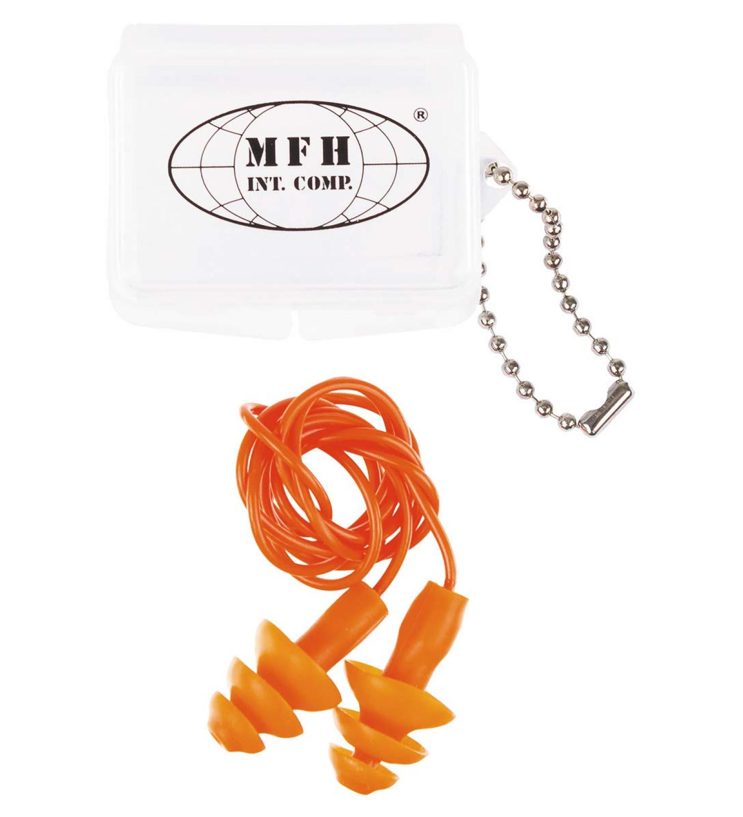 MFH earplugs with RS orange