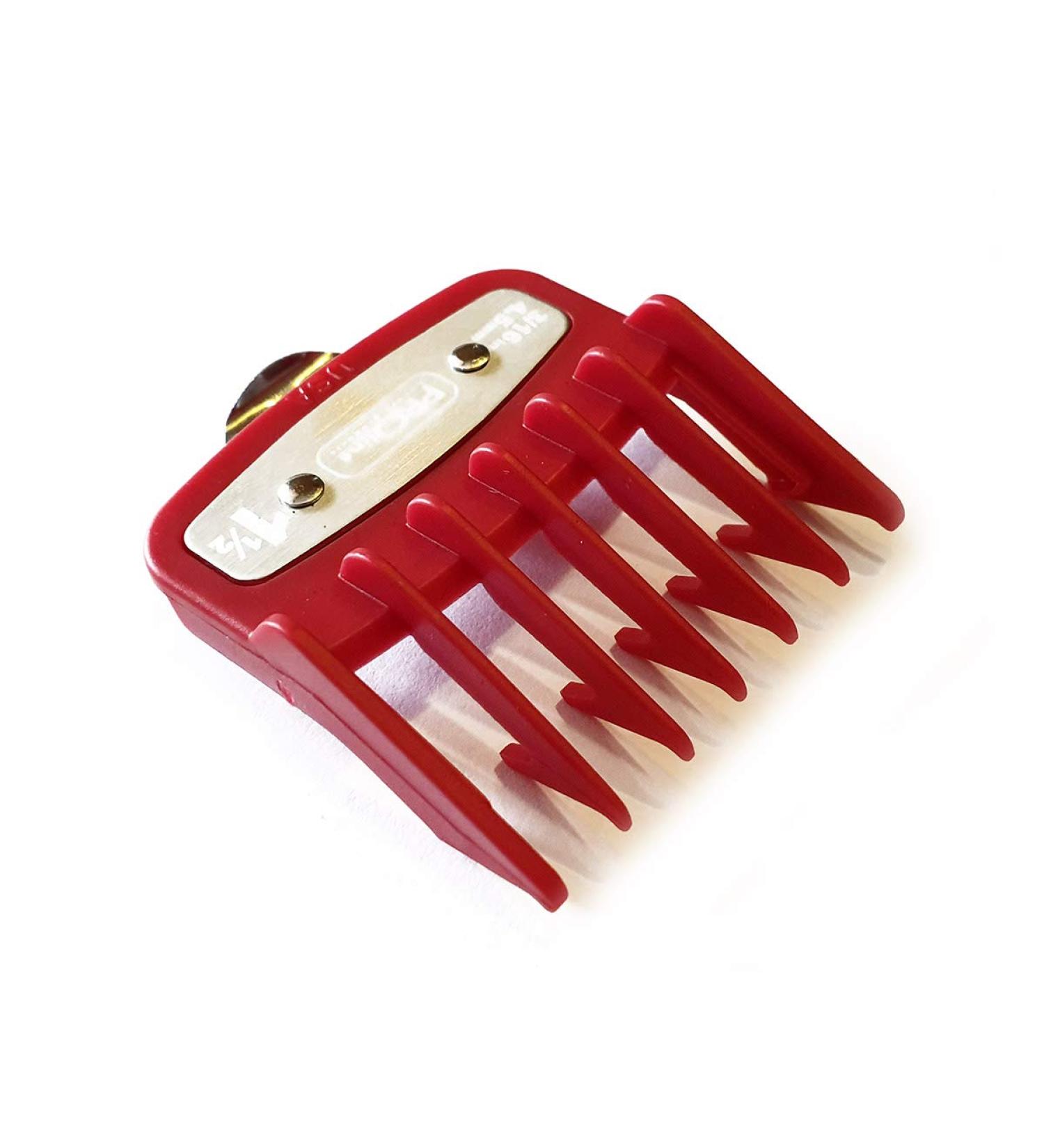 Professional Line Attachment Comb With Metal Fitting 1 Cutting Guide 1.5 4.5mm in RED Fit - Super Taper Chromepro Balding Magic 5 Star and other standard full sized clippers - Buy Online on GoSupps.com
