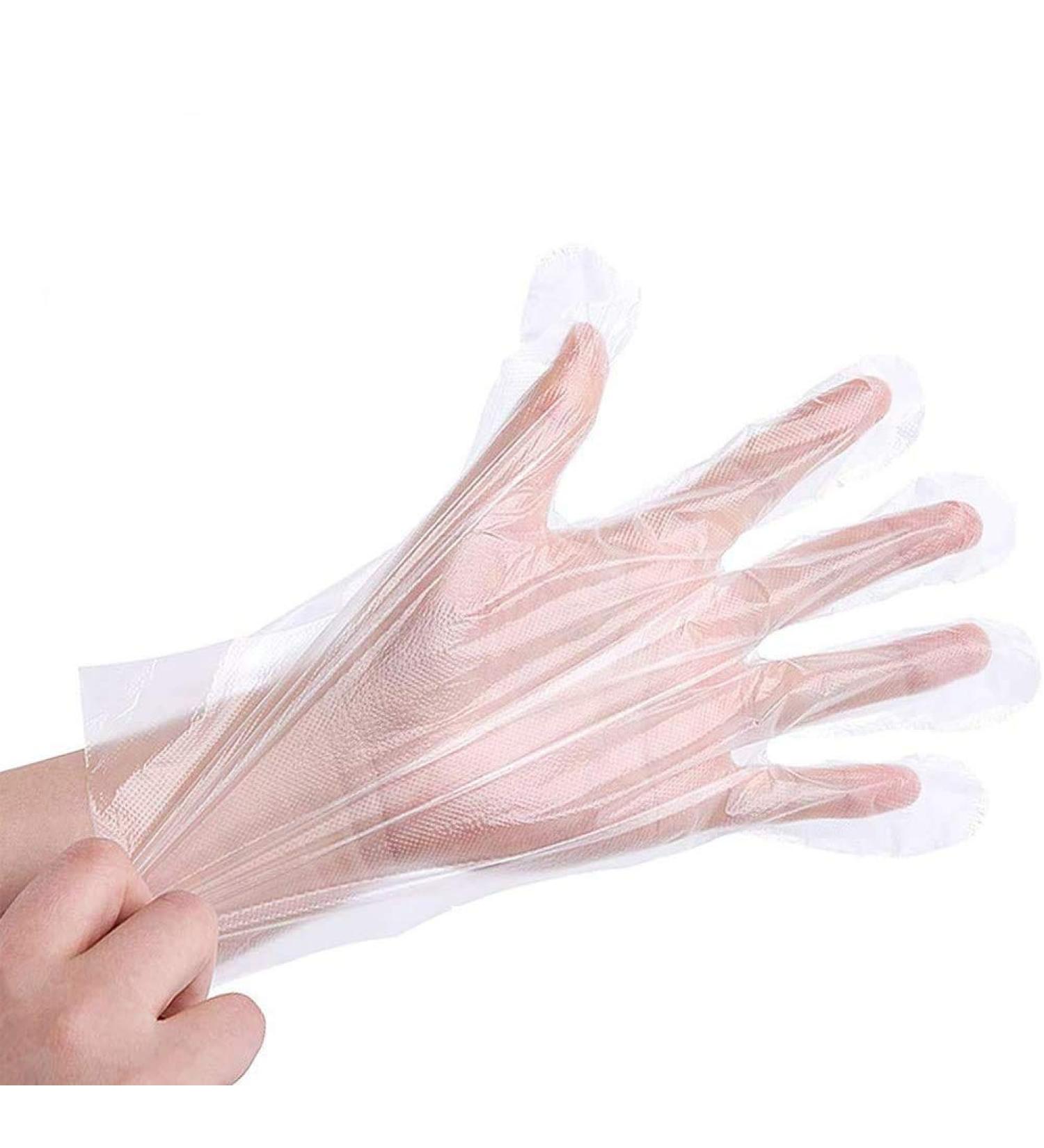 St llion 200-Piece Disposable Transparent Food Prep Gloves - One Size Fits Most for Cooking, Cleaning, Hair Dye, and Food Handling | Plastic Gloves - Buy Online on GoSupps.com