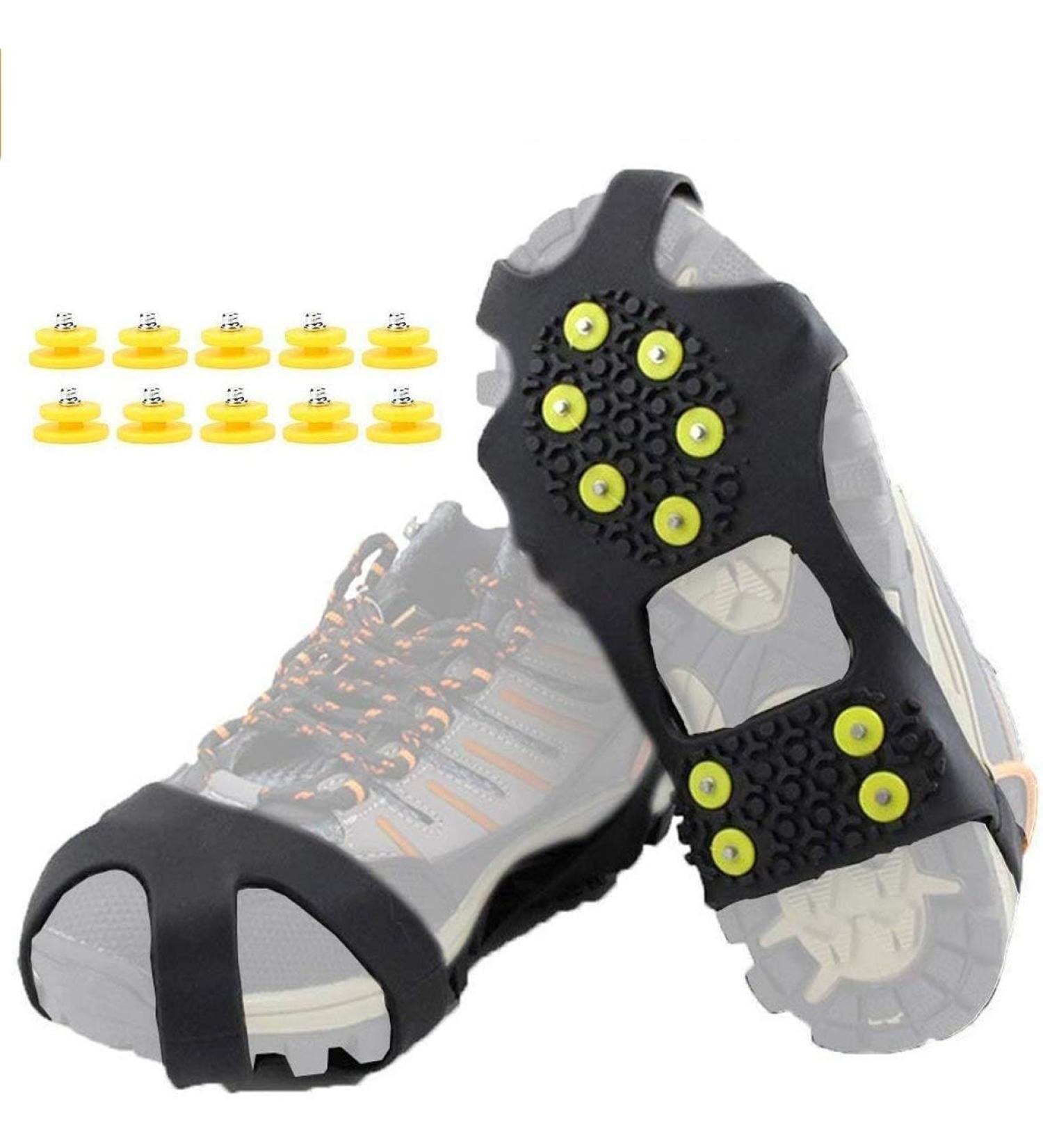 FroCrion-1 Anti-Slip Ice Spikes for Shoes | Winter Slip Resistance Claw Spikes for All Footwear - Buy Online on GoSupps.com