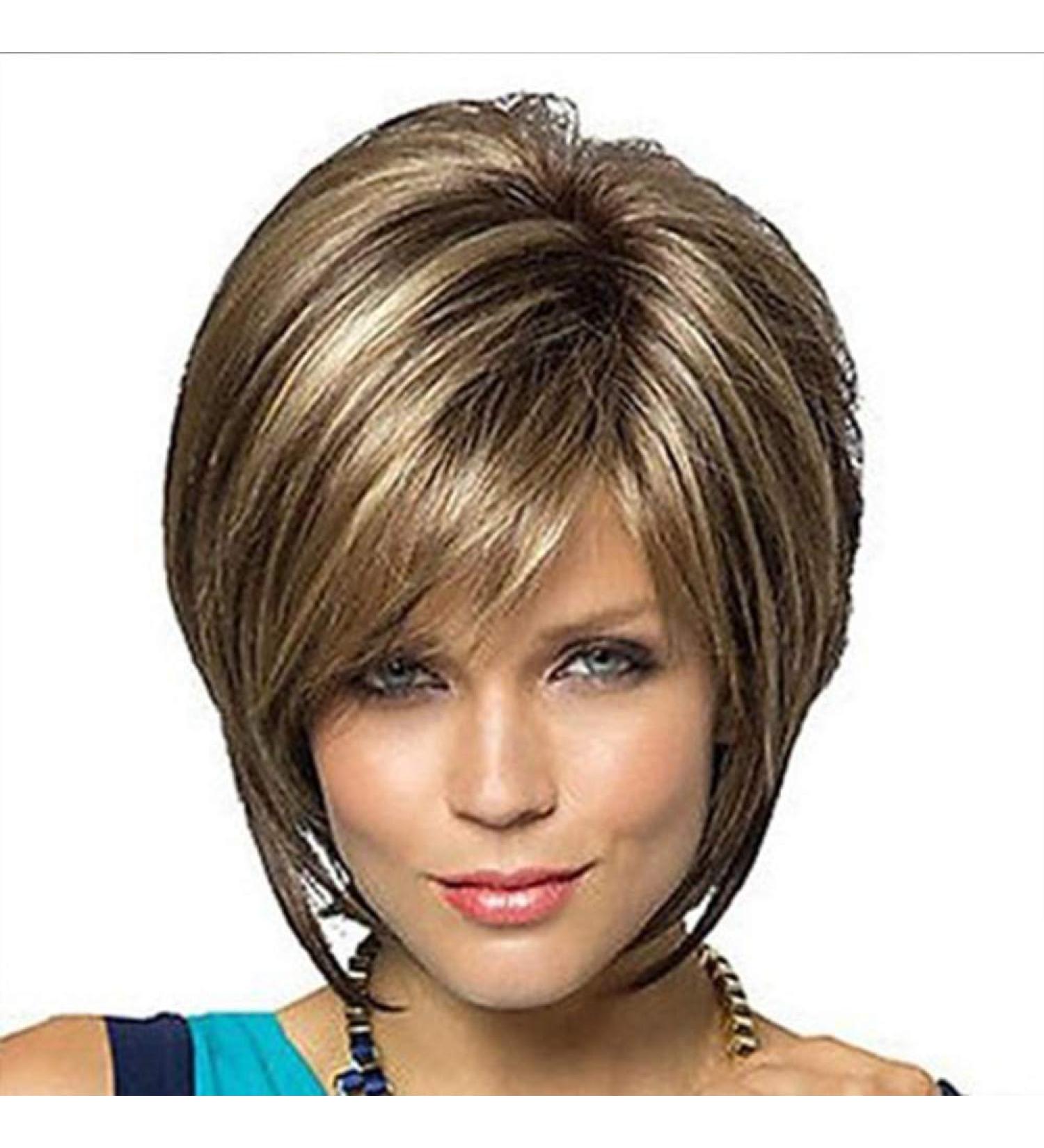 Fleurapance Supernatural Short Straight Bobo Wig for Women Stylish Heat Resistant Synthetic Hair Attractive Fashionable Wigs - Buy Online on GoSupps.com