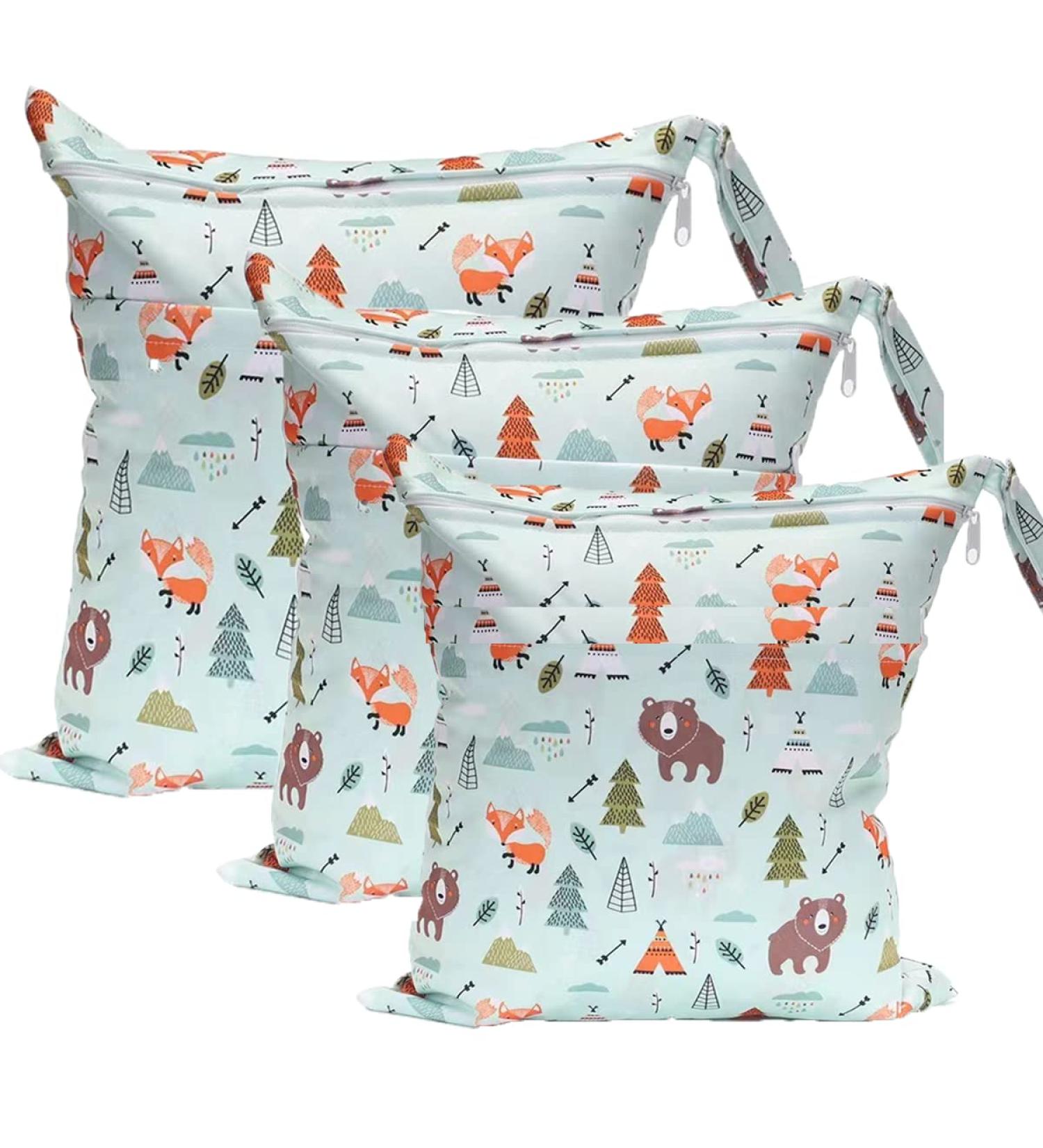 Trasun 3 PCs Diaper Bags - Waterproof Wet/Dry Organizer for Toddlers | Brown Bear - Perfect for Travel Gym Beach & Pool - Buy Online on GoSupps.com