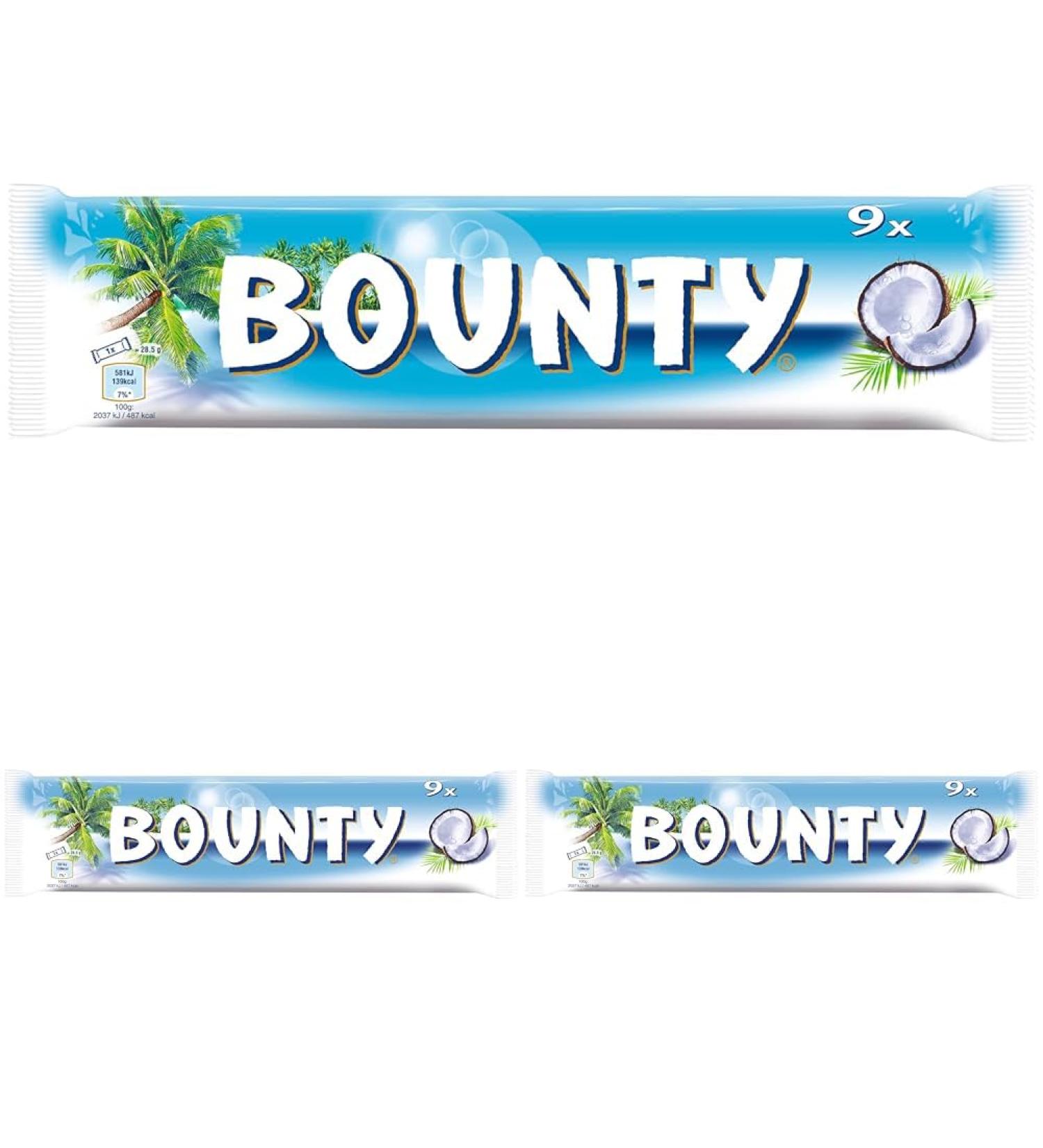 Buy Bounty Chocolate Bars Coconut & Chocolate Flavor | 9 Bars (Pack of 3) | International Shipping Available - Buy Online on GoSupps.com