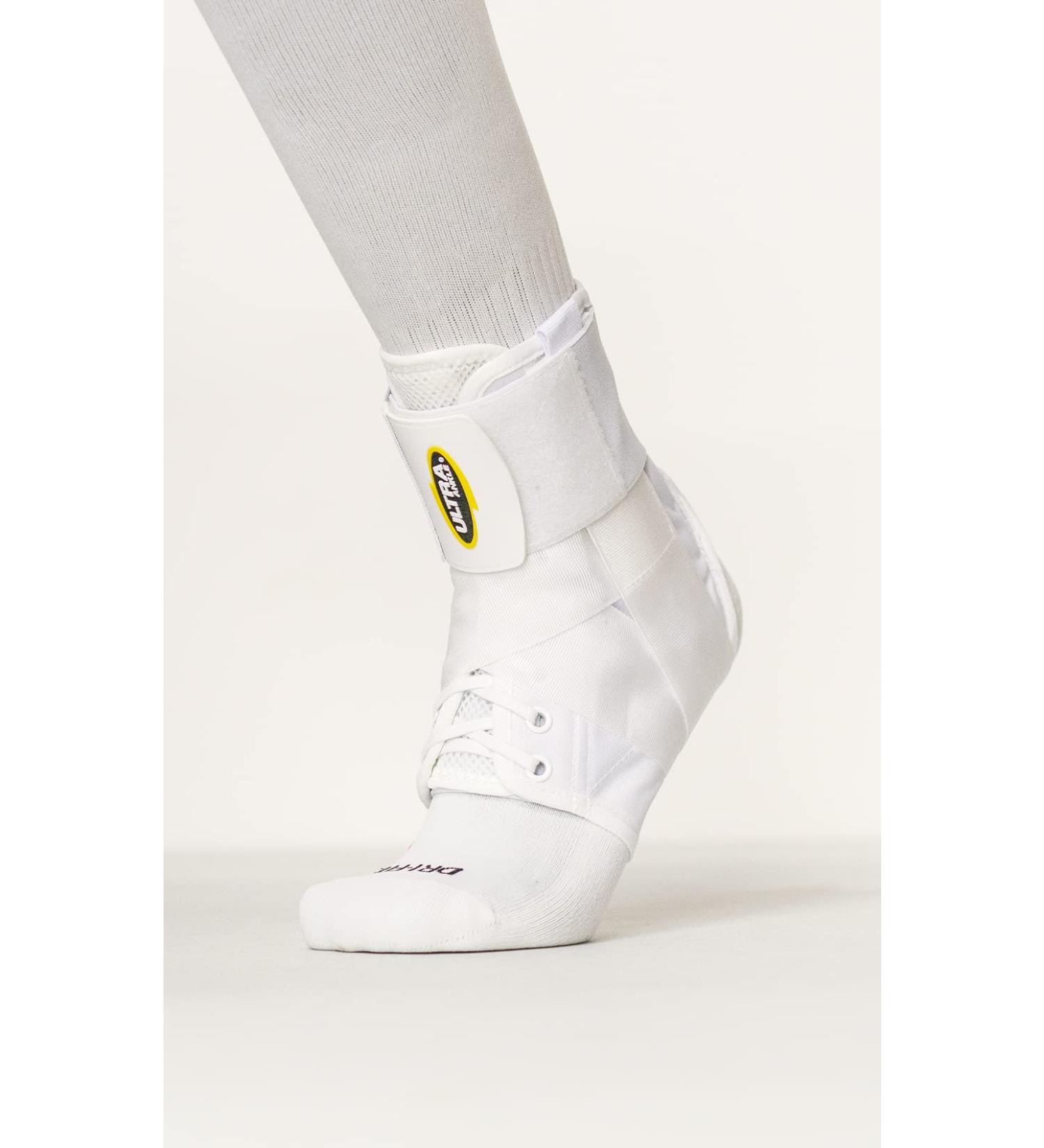 Ultra 360 Lace-Up Adjustable Ankle Brace for Stabilization & Compression - Large, White - Buy Online on GoSupps.com