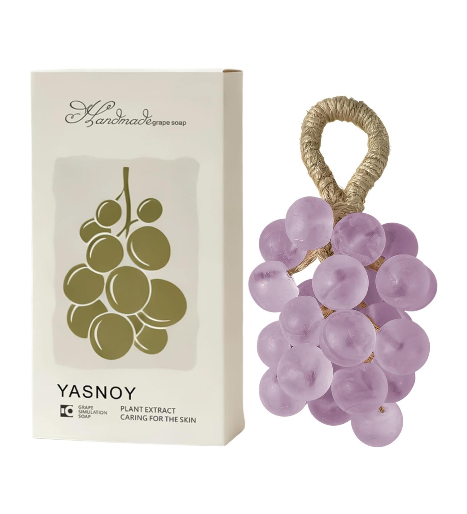  G n rique Handmade Soap Decorative Bar with Realistic Grape Scent Fruit-Shaped Soap | For Face Hands Body Bathroom Shower and Travel - Buy Online on GoSupps.com