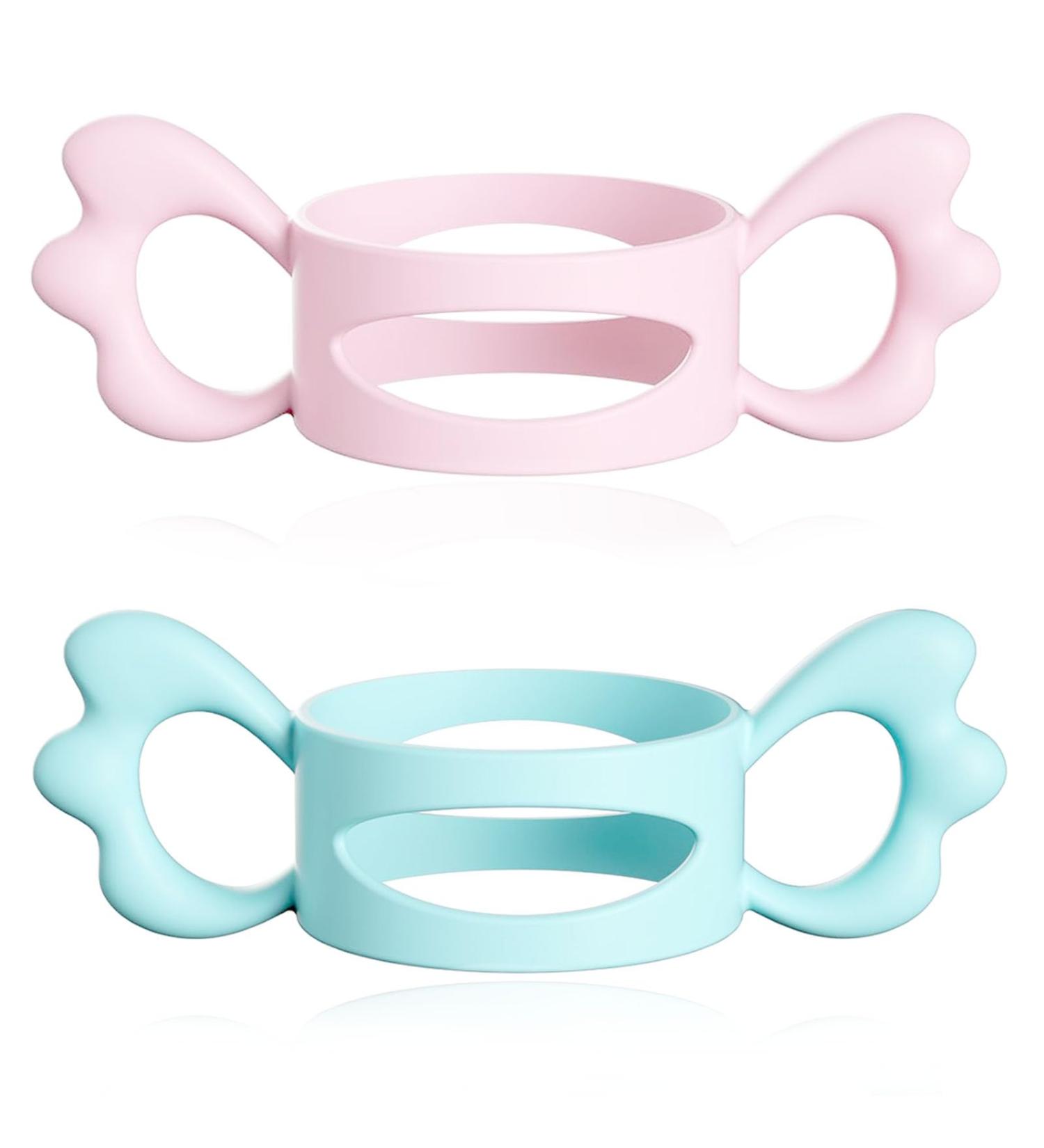 Morofme Silicone Baby Bottle Handles - 2 Pcs Universal Holder for Avent Nature Wide-Neck PP & Glass Bottles - Perfect Baby Bottle Accessories (Over 6cm) - Buy Online on GoSupps.com