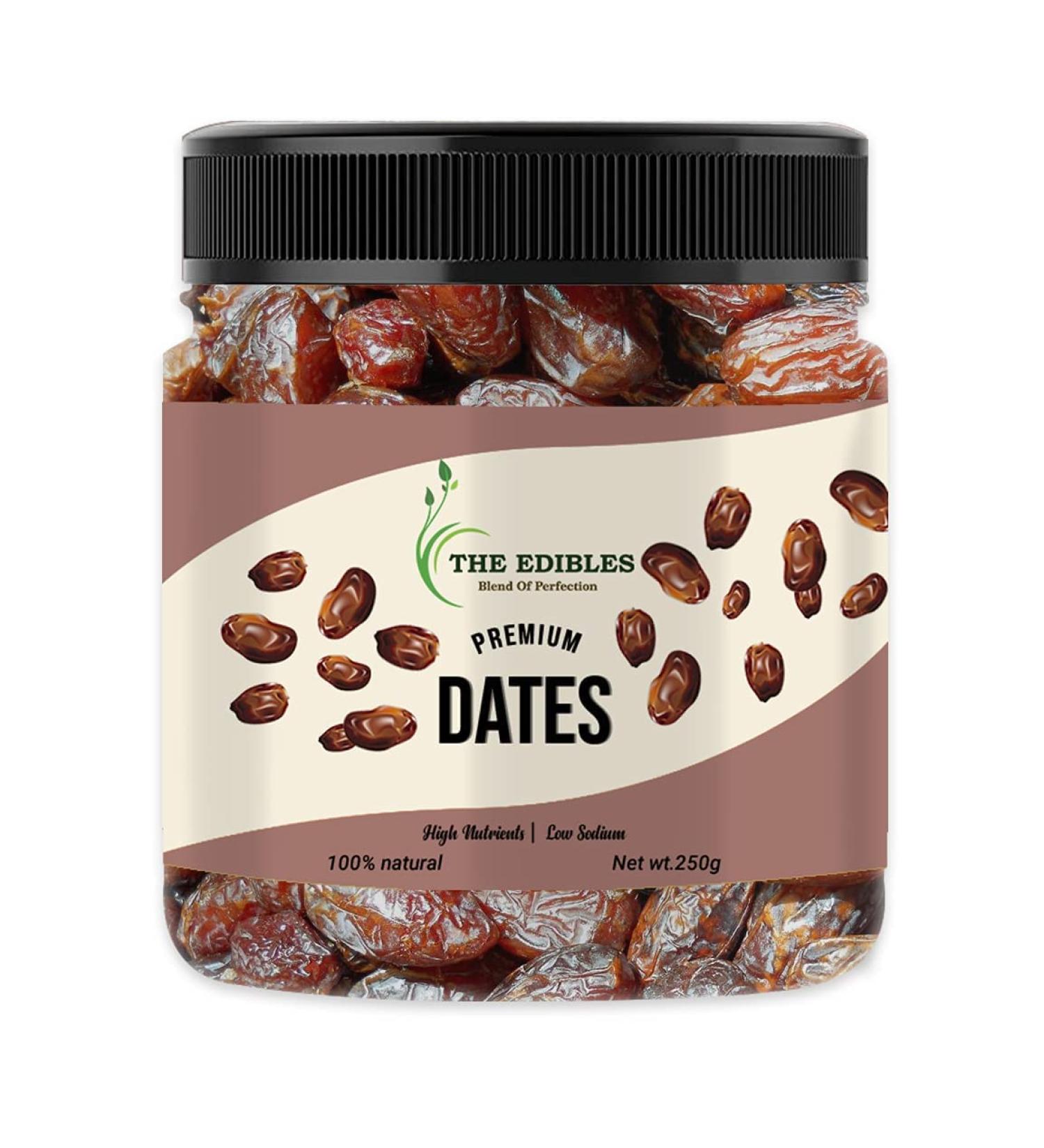 THE EDIBLES Classic Dates with Seeds 250g_Packing May Vary - Buy Online on GoSupps.com