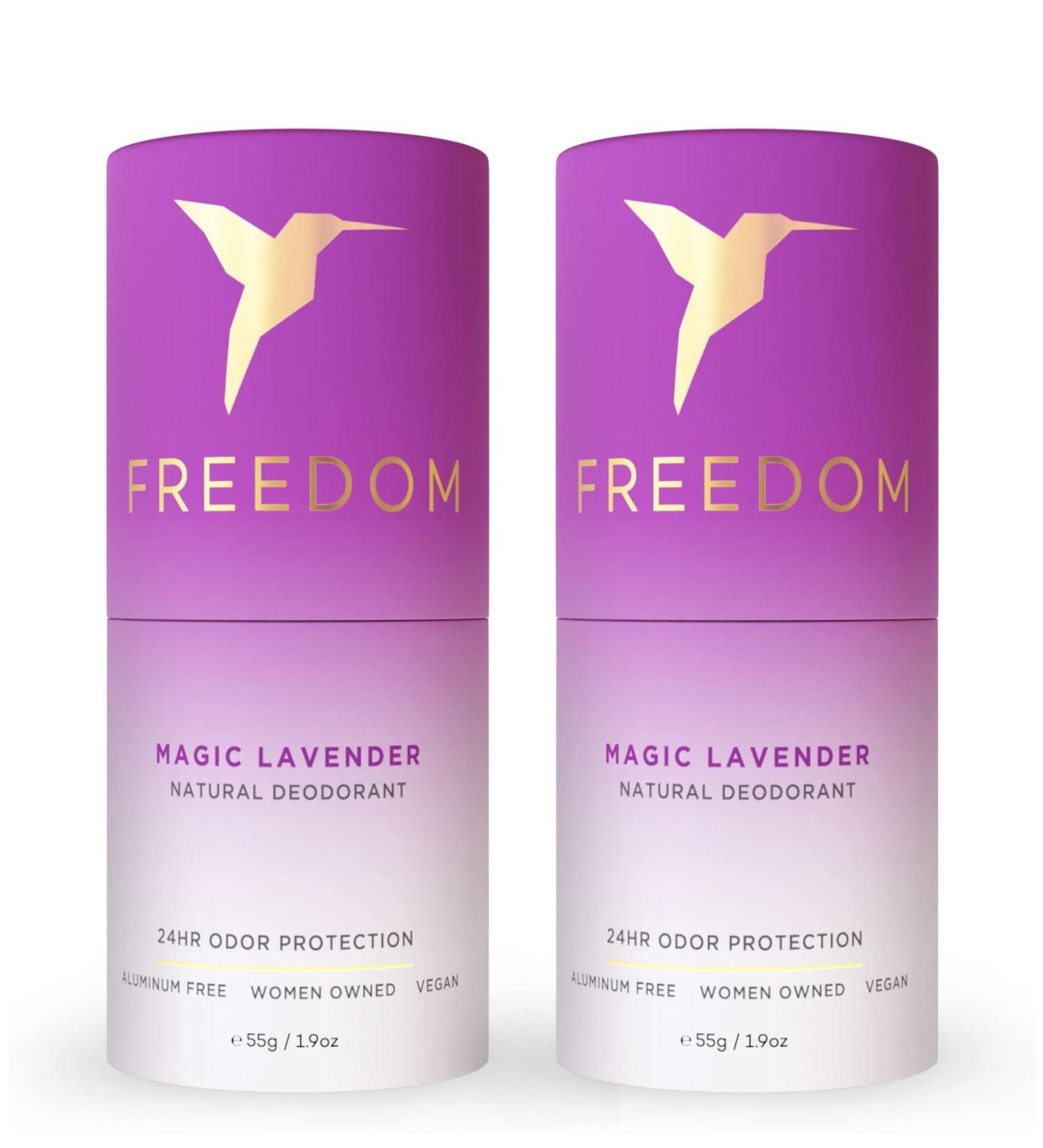 FREEDOM Natural Deodorant - 100% Aluminum & Paraben Free 24 Hour Odor Protection for Women & Men with Sensitive Skin Made with Magnesium & Natural Essential Oils (Lavender Paper Twist Tube) 2 Pack Lavender 0.95 Ounce (Pack of 2) - Buy Online on GoSupps.com