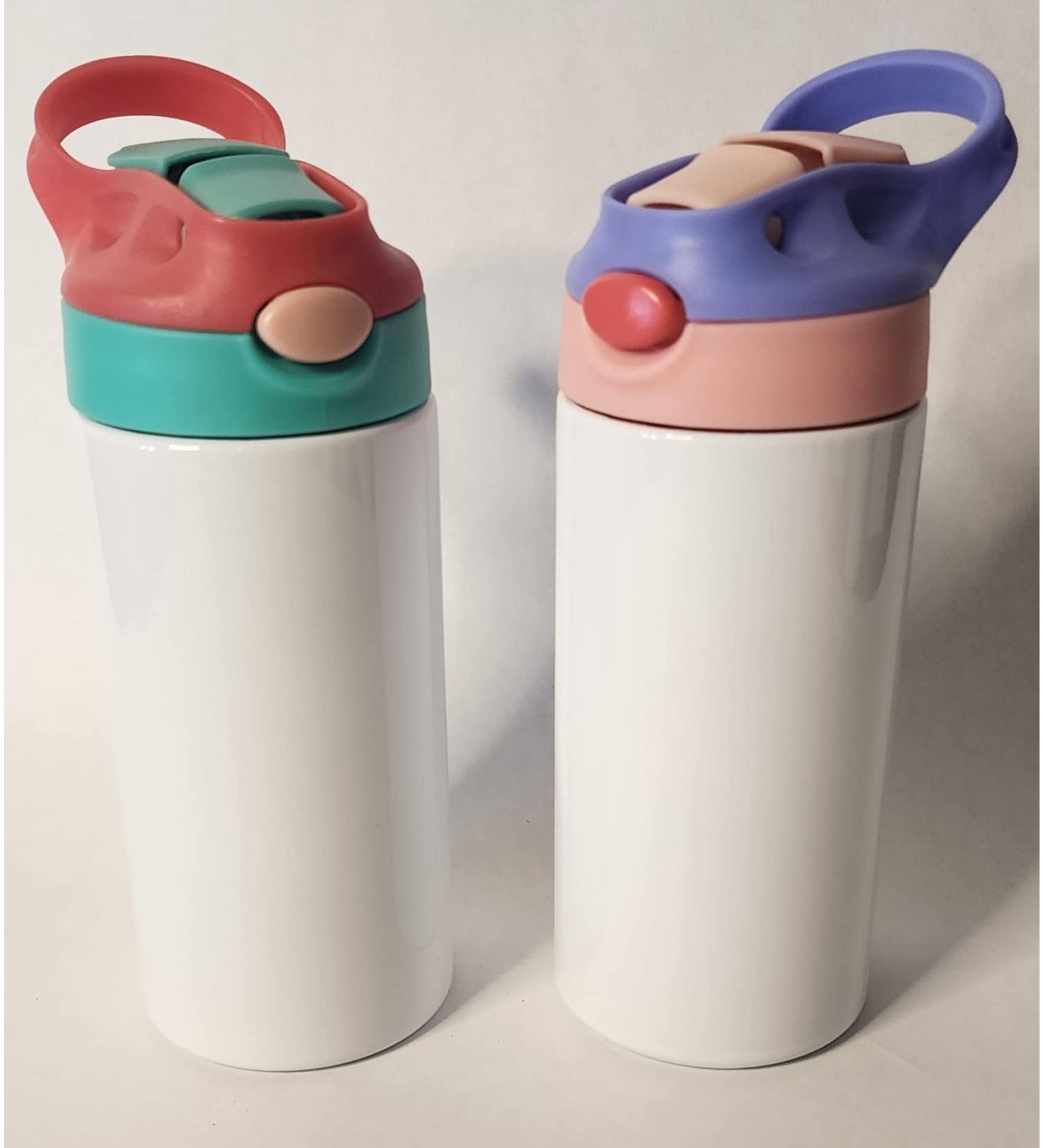 2 Pack 12oz Sublimation Toddler Tumblers with Pink/Green and Pink/Purple Lids - Buy Online on GoSupps.com