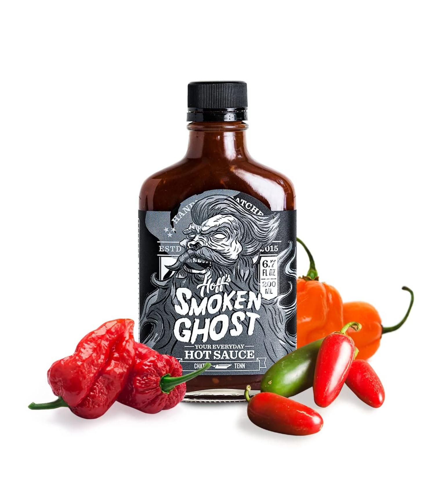 Hoff & Pepper Smoken Ghost Louisiana Style Hot Sauce 6.7 Fl Oz - Handmade Tennessee Hot Sauce for Spicy Lovers - Perfect for Grilling and Seasoning - Buy Online on GoSupps.com