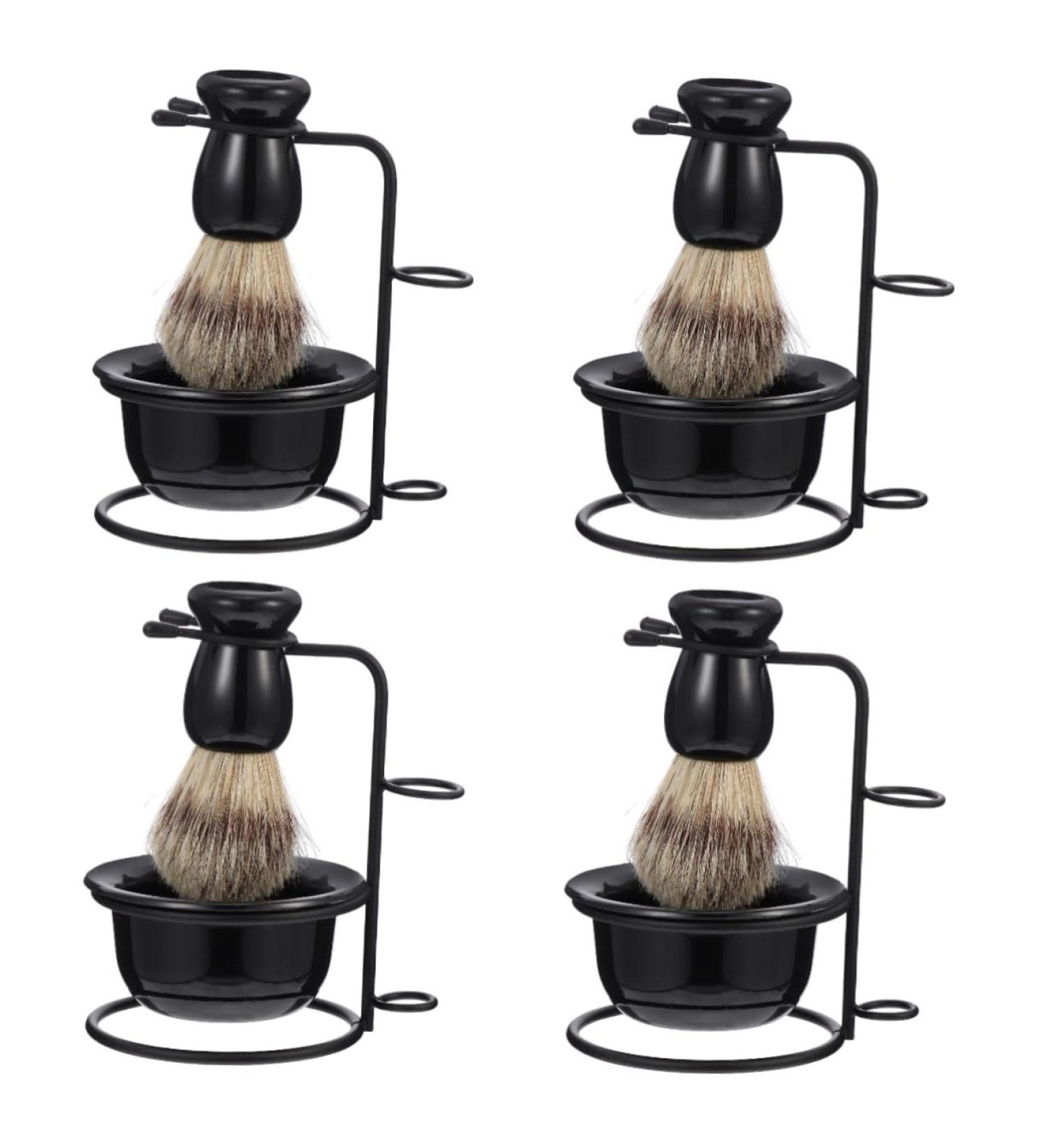 4 Sets Beard Shaving Bowl & Brush - Professional Men's Grooming Accessories for Convenient Shaving - Buy Online on GoSupps.com