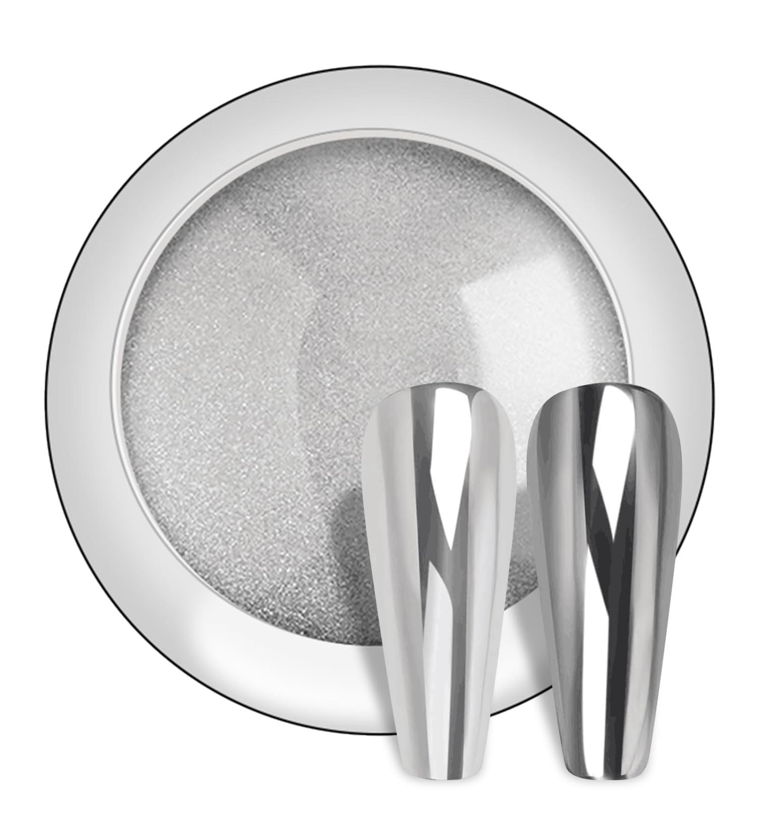 Drmode Silver Chrome Nail Powder | Metallic Glitter & Mirror Effect for Stunning DIY Nail Art - Buy Online on GoSupps.com