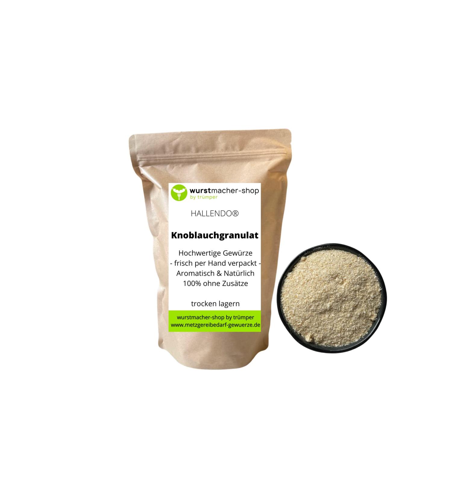 Garlic granules Garlic 250g - top quality without additives wurstmacher-shop by tr mper HALLENDO