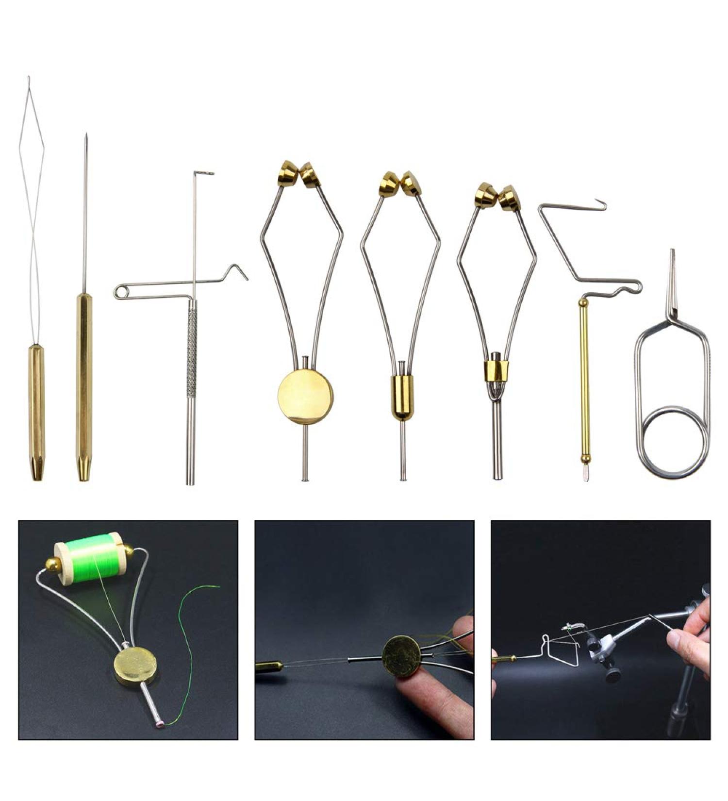 AGOOL Fly Tying Tool Kit - Premium Tools for Flawless Fly Fishing | Hackle Plier, Dubbing Needle, Threader, Whip Finisher & Bobbin Holder Included - Buy Online on GoSupps.com