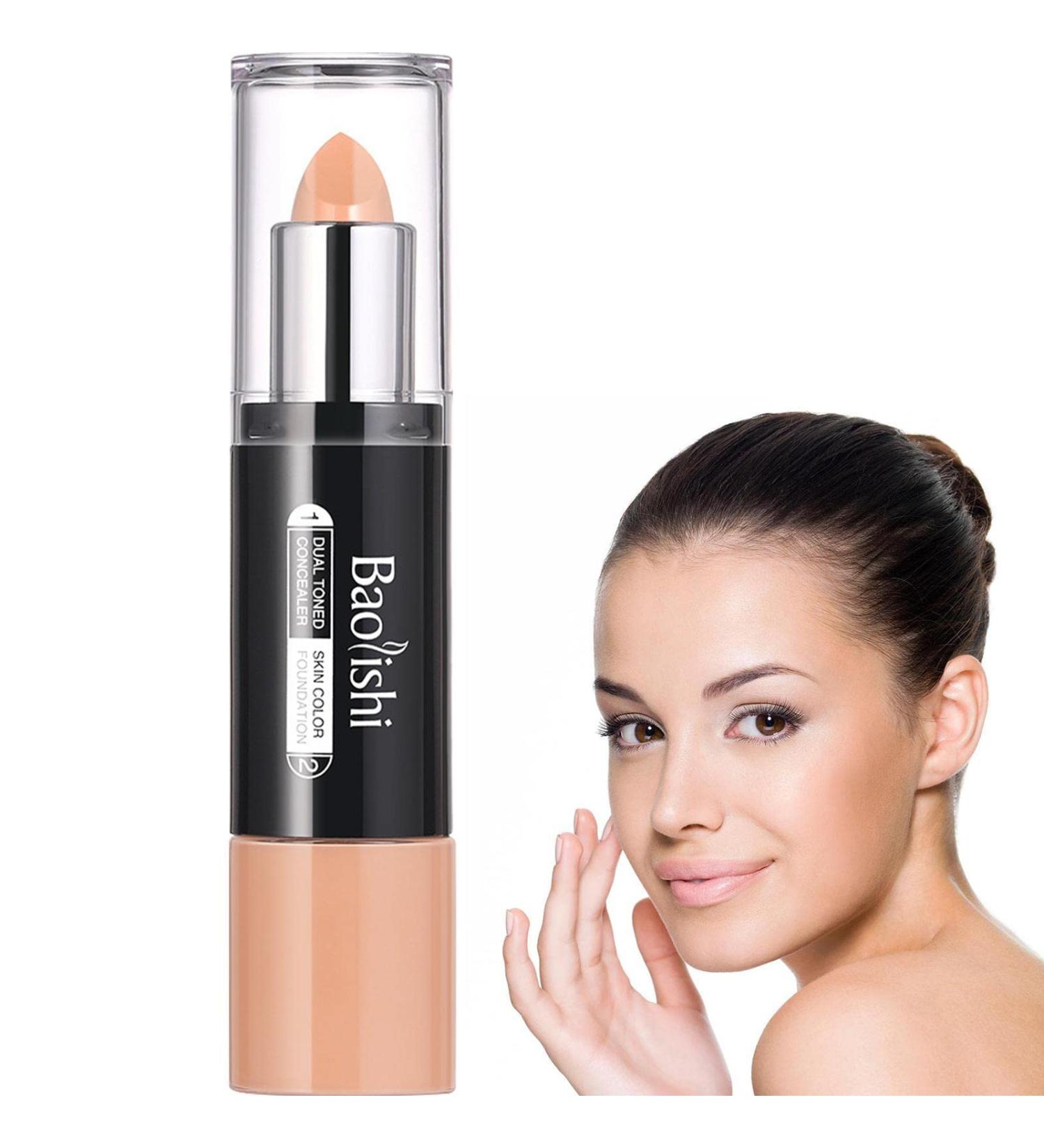 Cream Contours Stick 2-in-1 Stick for Concealer & Contouring | Long Lasting & Waterproof Contours Sticks Kit for Light Skin Face Makeup 1# - Buy Online on GoSupps.com