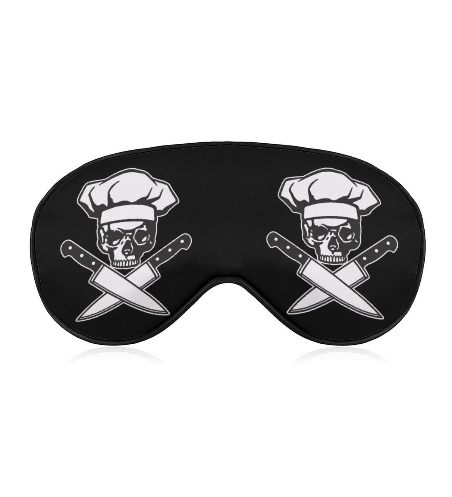 Skull Chef Sleep Mask - Adjustable Strap Eye Cover for Sleeping, Blocking Light - Men's and Women's Night Travel Blindfold - Buy Online on GoSupps.com