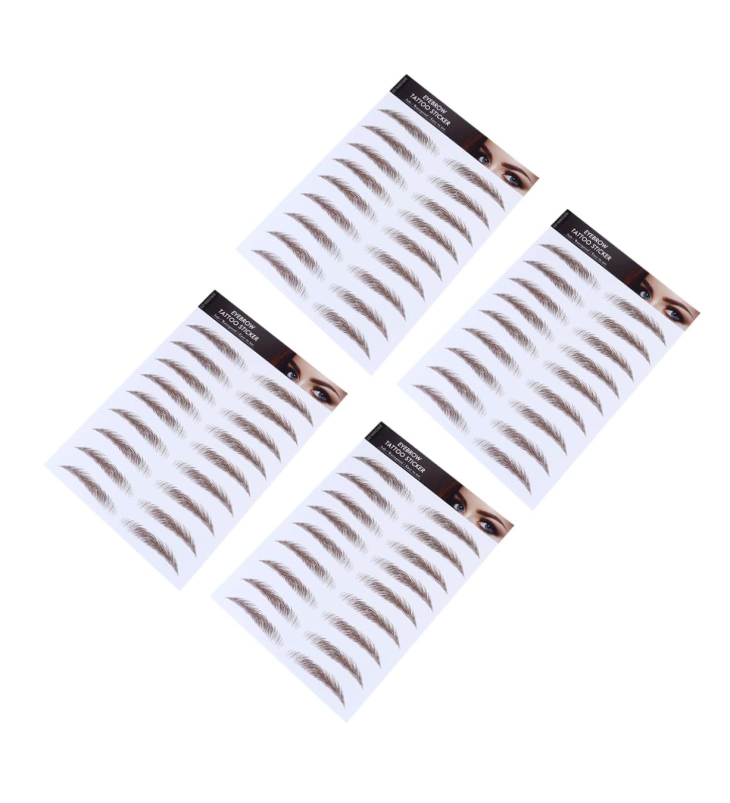 4pcs Eyebrow Stickers Waterproof Eyebrows Eyebrow Grooming Stickers Imitation Eyebrow Tool Modify 4d - Buy Online on GoSupps.com
