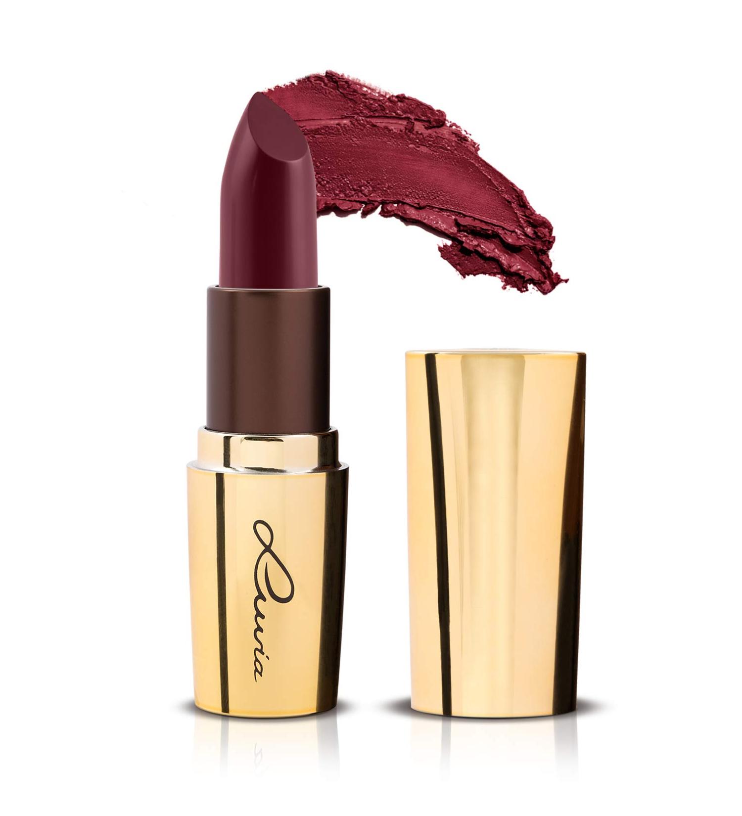 Buy Luvia Dark Red Lipstick - Long-Lasting Glossy Vegan Cosmetics from Italy | Oriental Night L589C - Buy Online on GoSupps.com